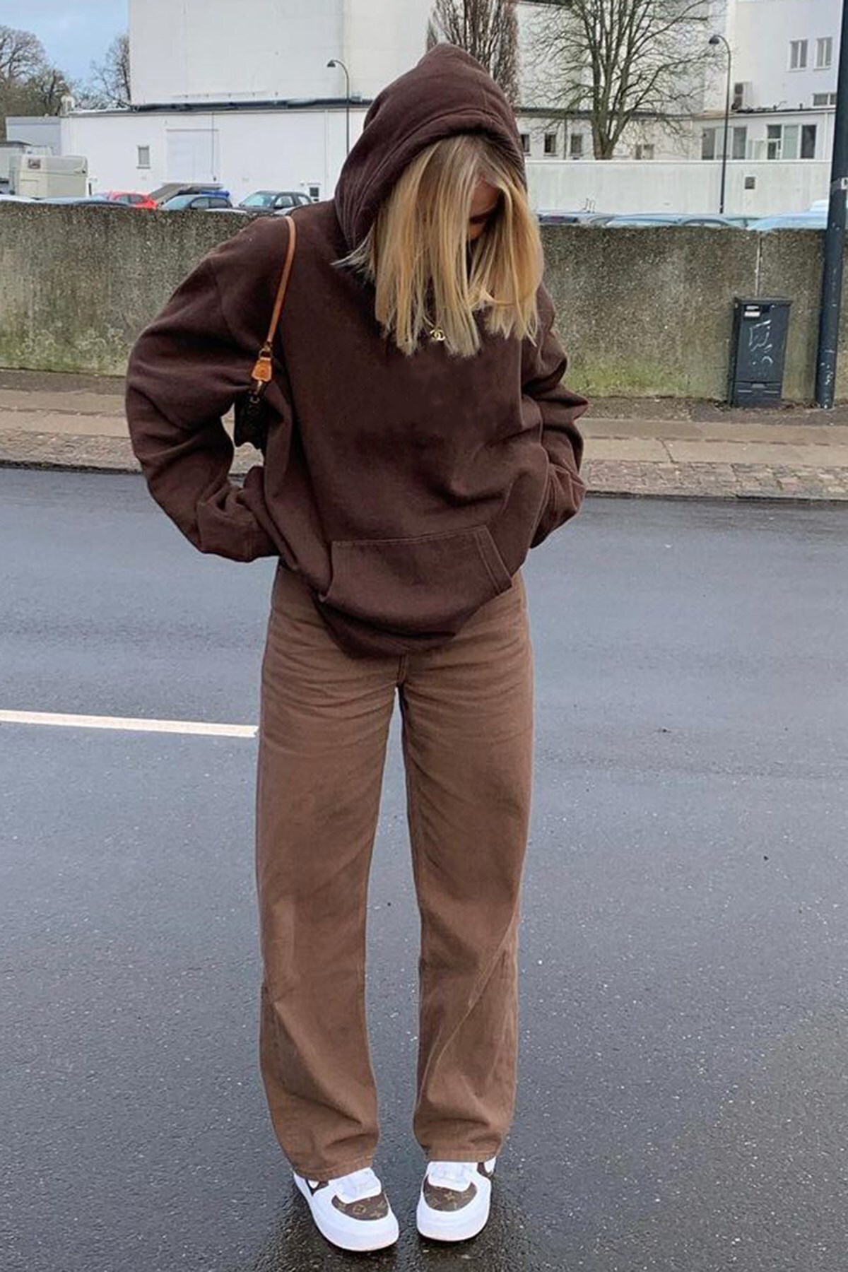 Madmext Mad Girls Brown Palazzo Jeans