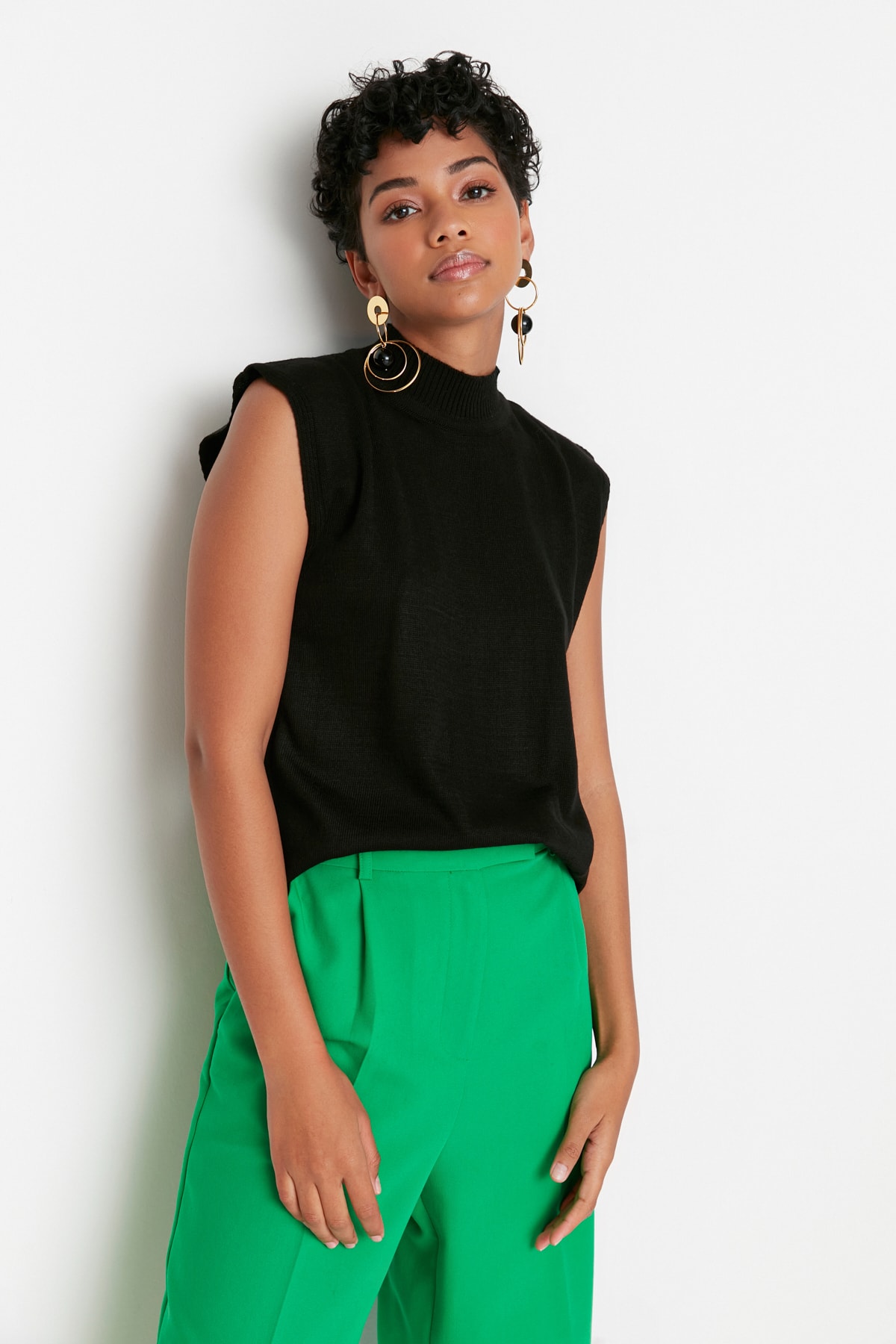 Trendyol Sweater Vest - Black - Regular fit