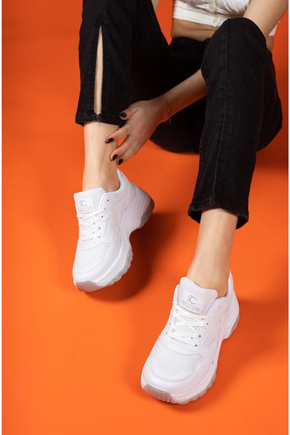 Riccon White Women's Sneakers 0012140
