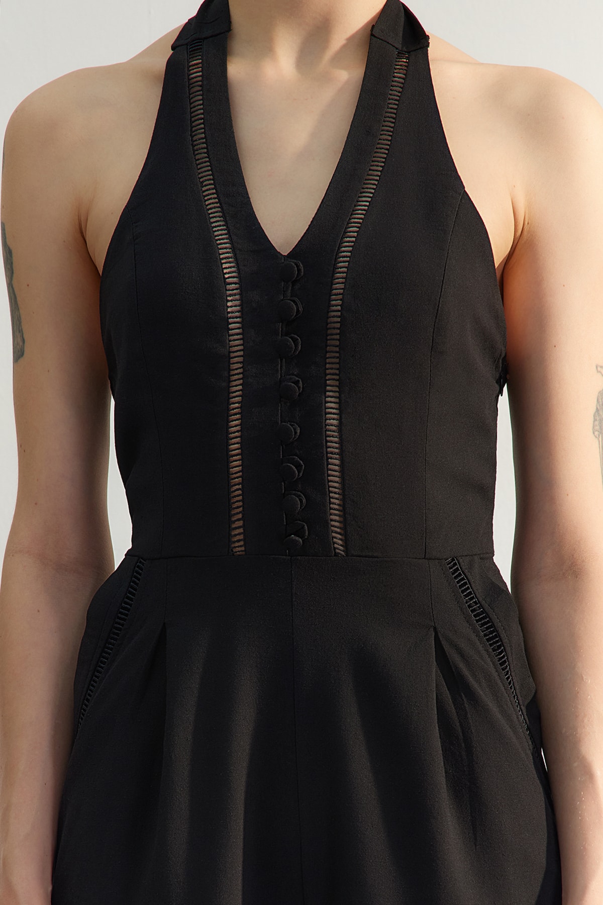 Trendyol Limited Edition Black Sleeveless Woven Jumpsuit