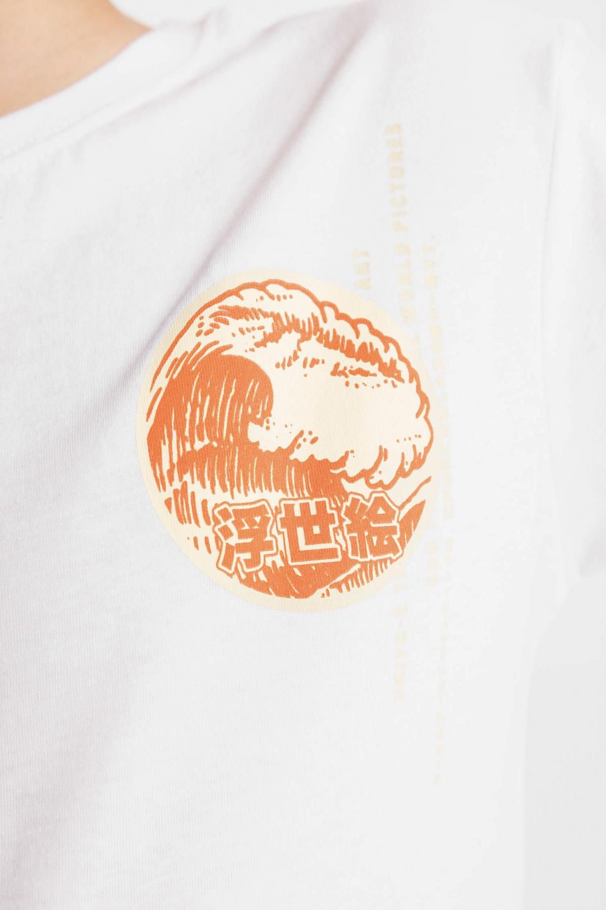 DEFACTO Boy's Crew Neck Printed Short Sleeve T-Shirt