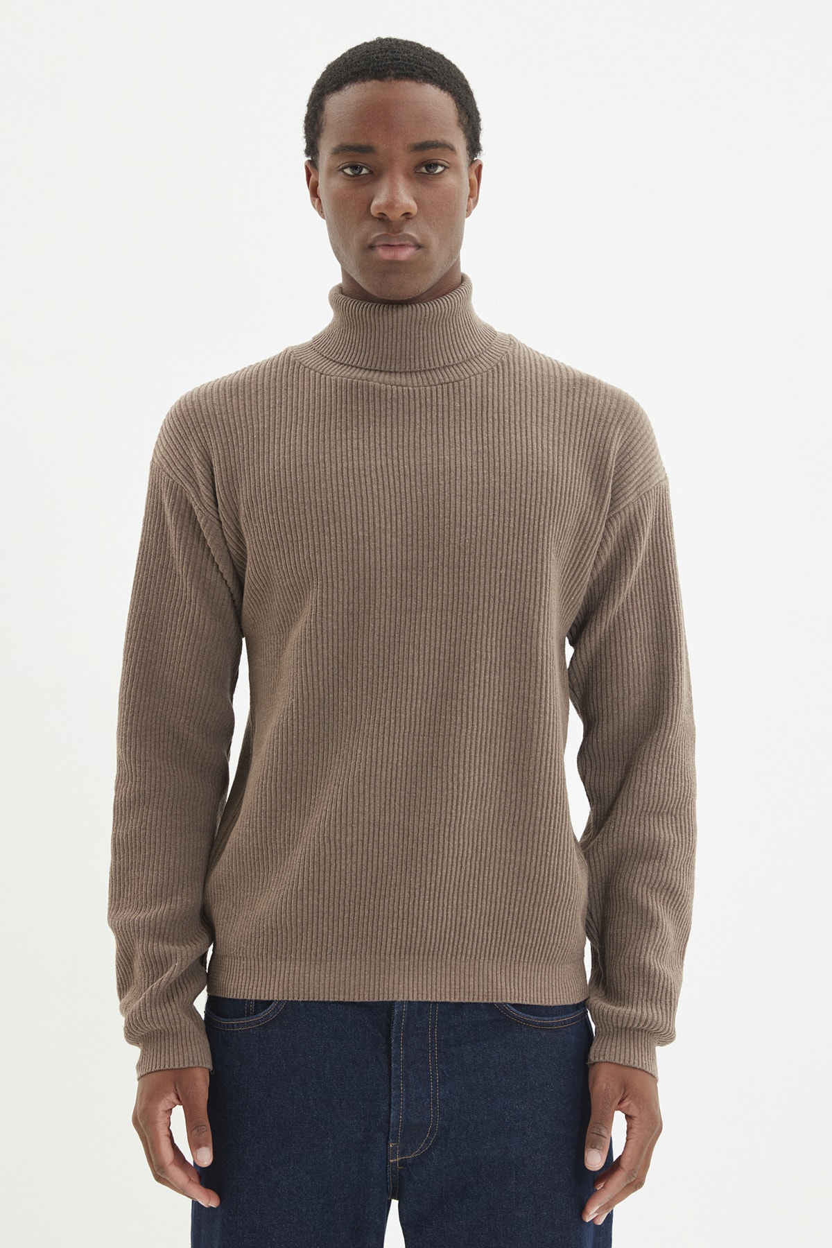 Trendyol Sweater - Brown - Oversize