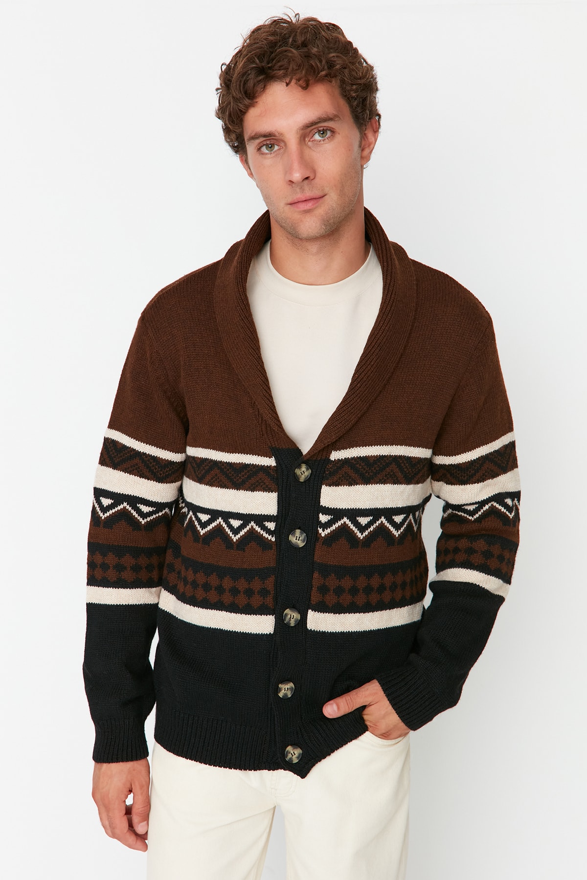 Trendyol Cardigan - Brown - Regular fit