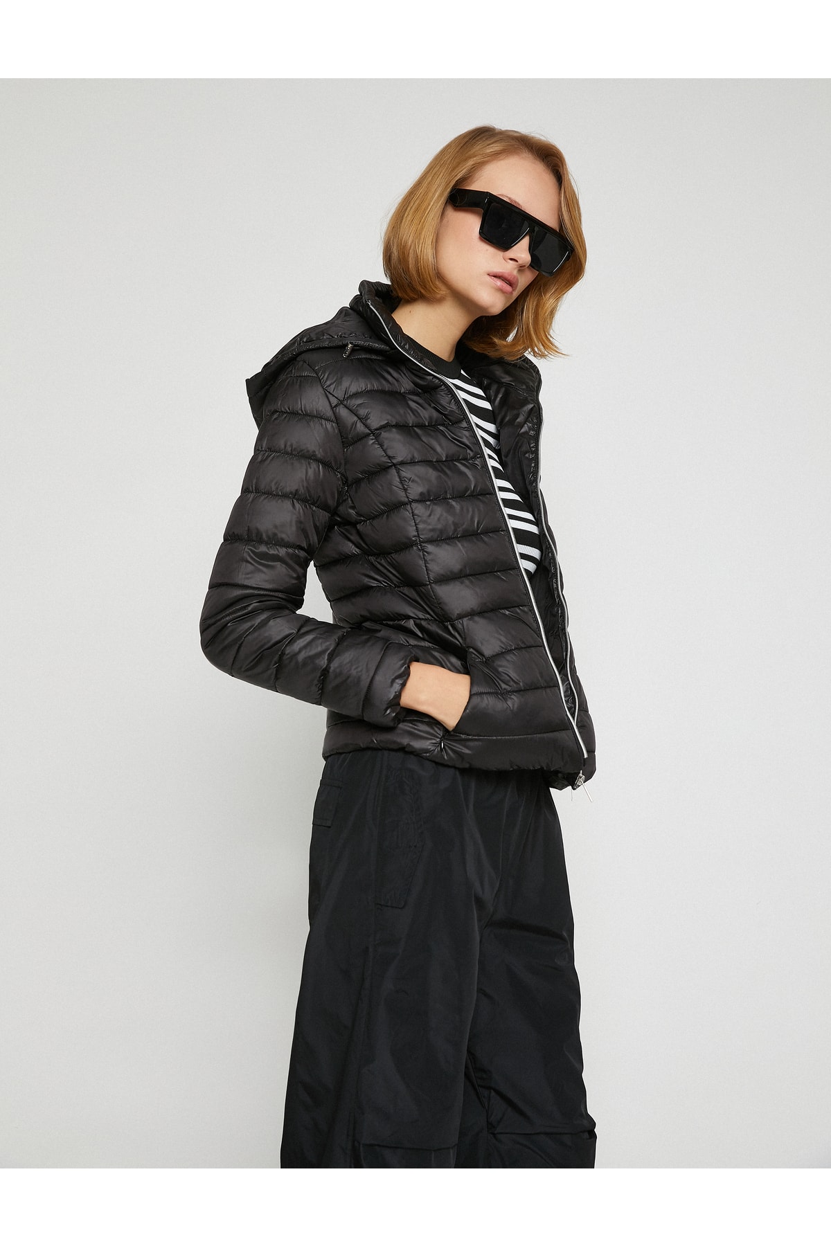 Koton Winter Jacket - Black - Puffer