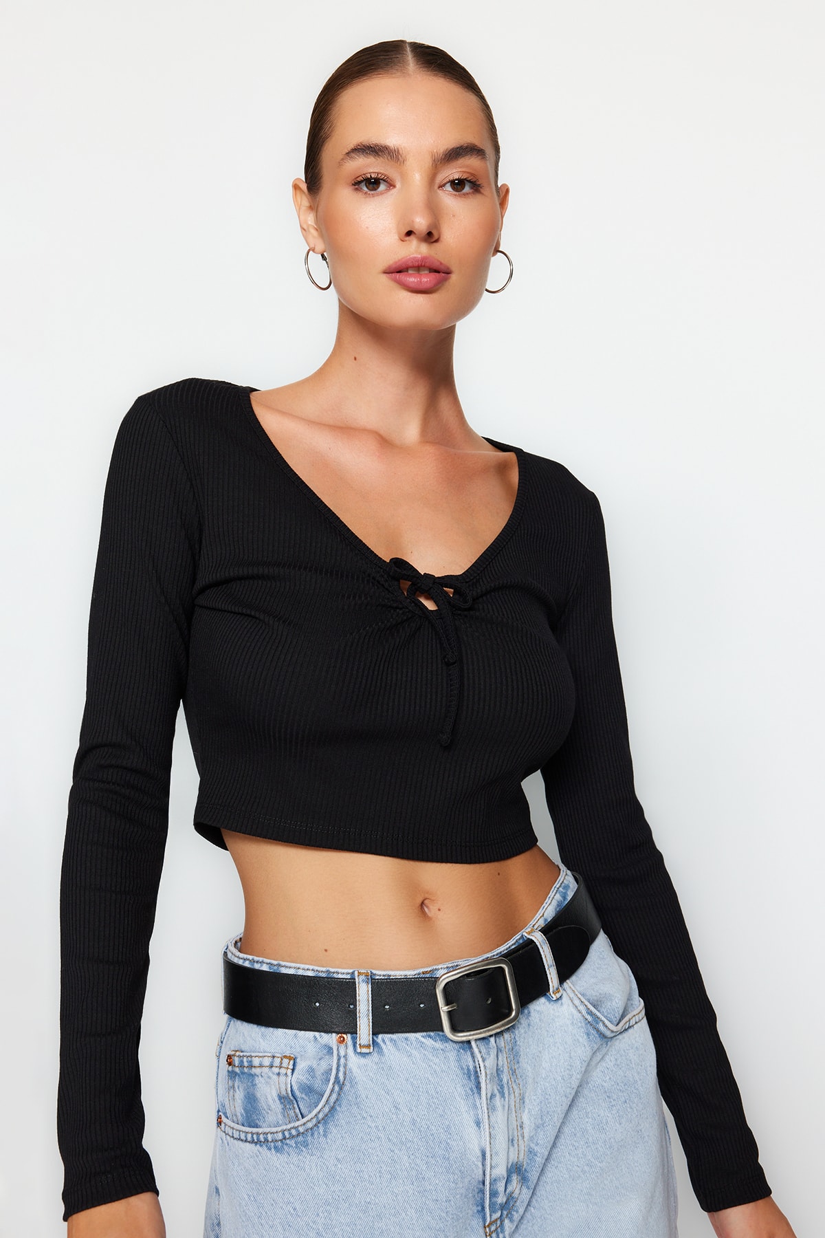 Trendyol Blouse - Black - Slim fit
