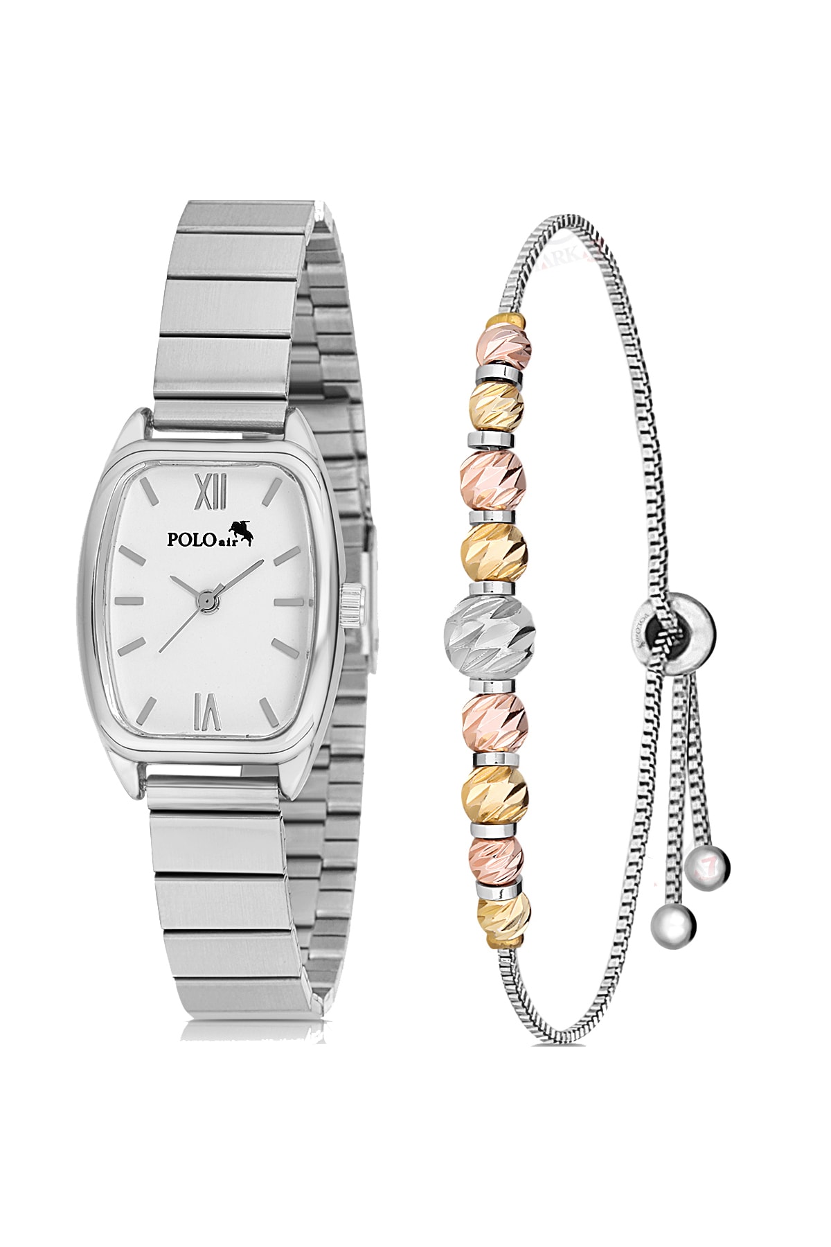 Polo Air Vintage Women's Wristwatch Dorica Bracelet Combination Silver Color