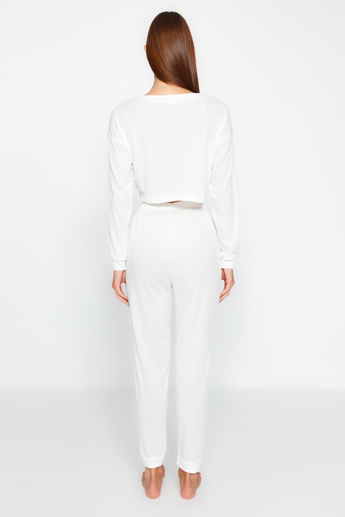 Pijamale dama, Trendyol Ecru