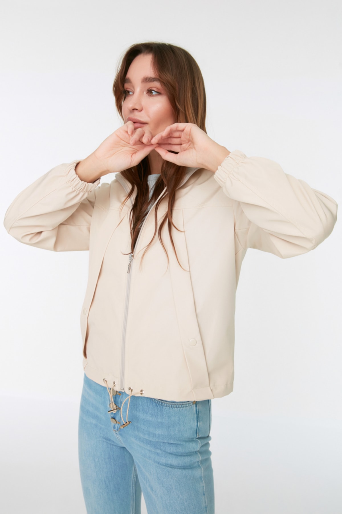 Trendyol Winter Jacket - Beige - Bomber jackets