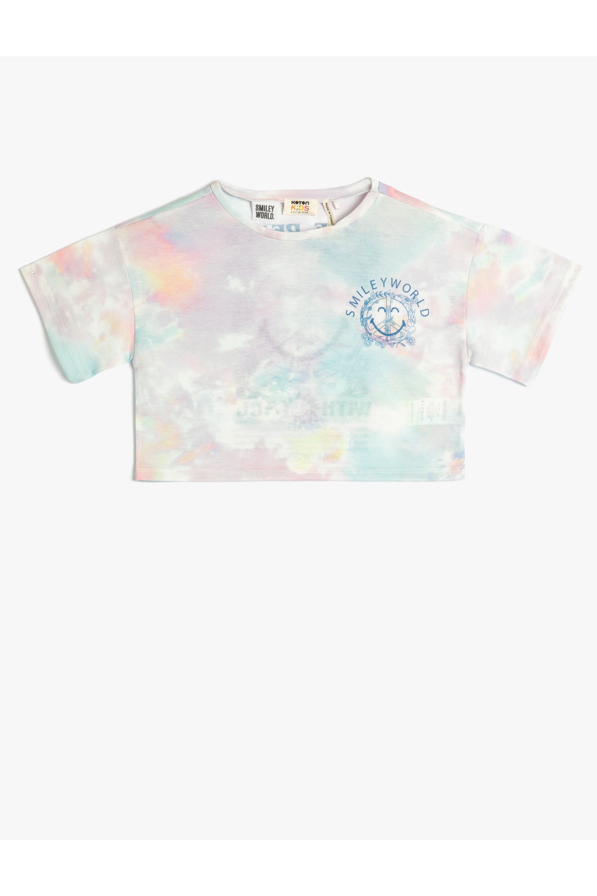 Koton Printed on the Back Smileyworld® T-Shirt Licensed, Tie-Dye Patterned