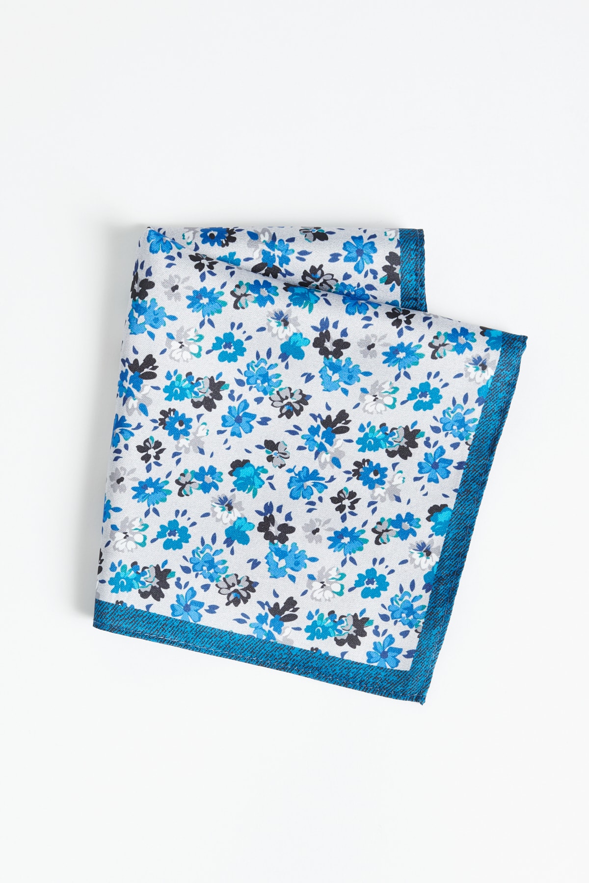 ALTINYILDIZ CLASSICS Men's Grey-blue Patterned Handkerchief