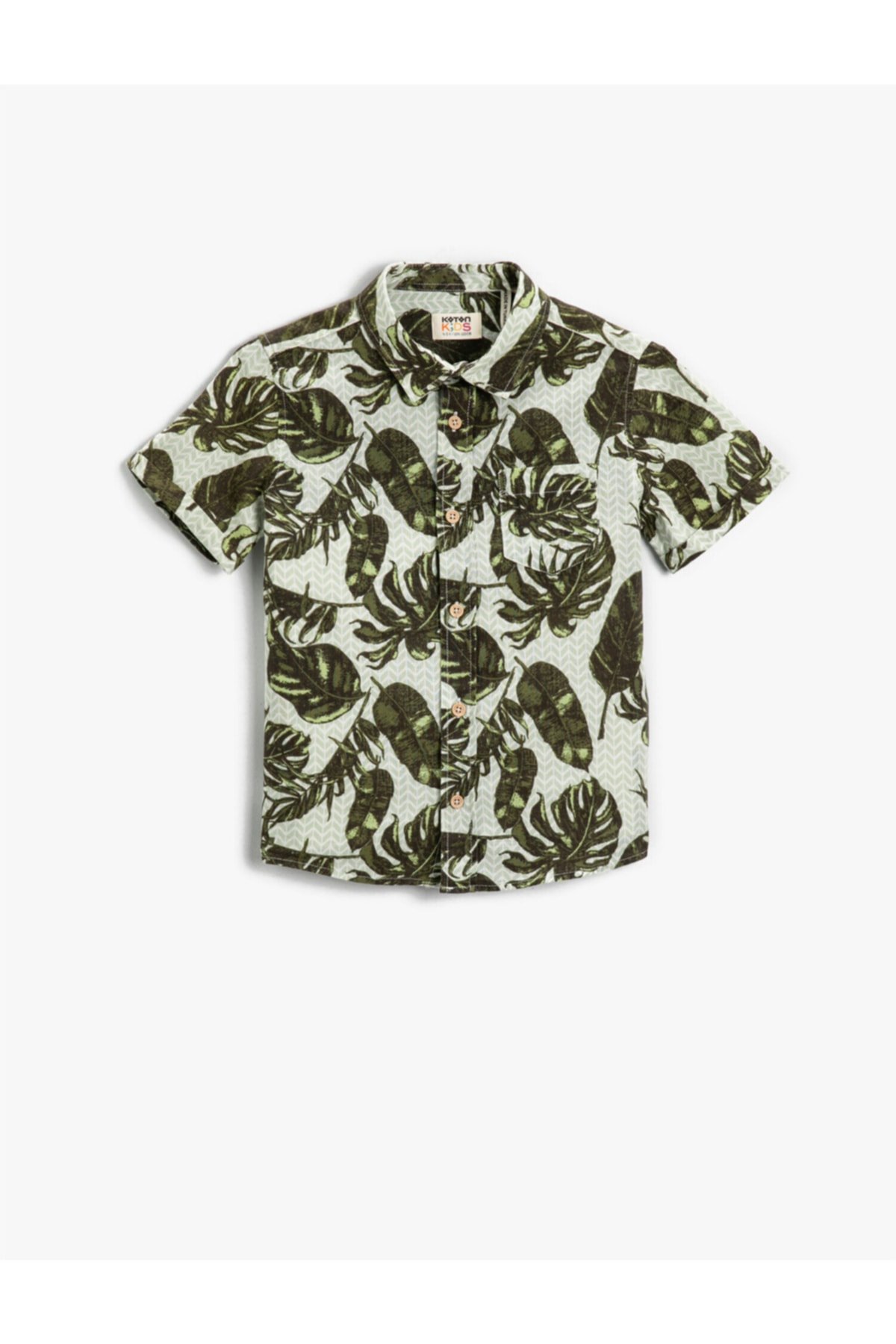 Levně Koton Floral Print Pocket Detailed Cotton Shirt