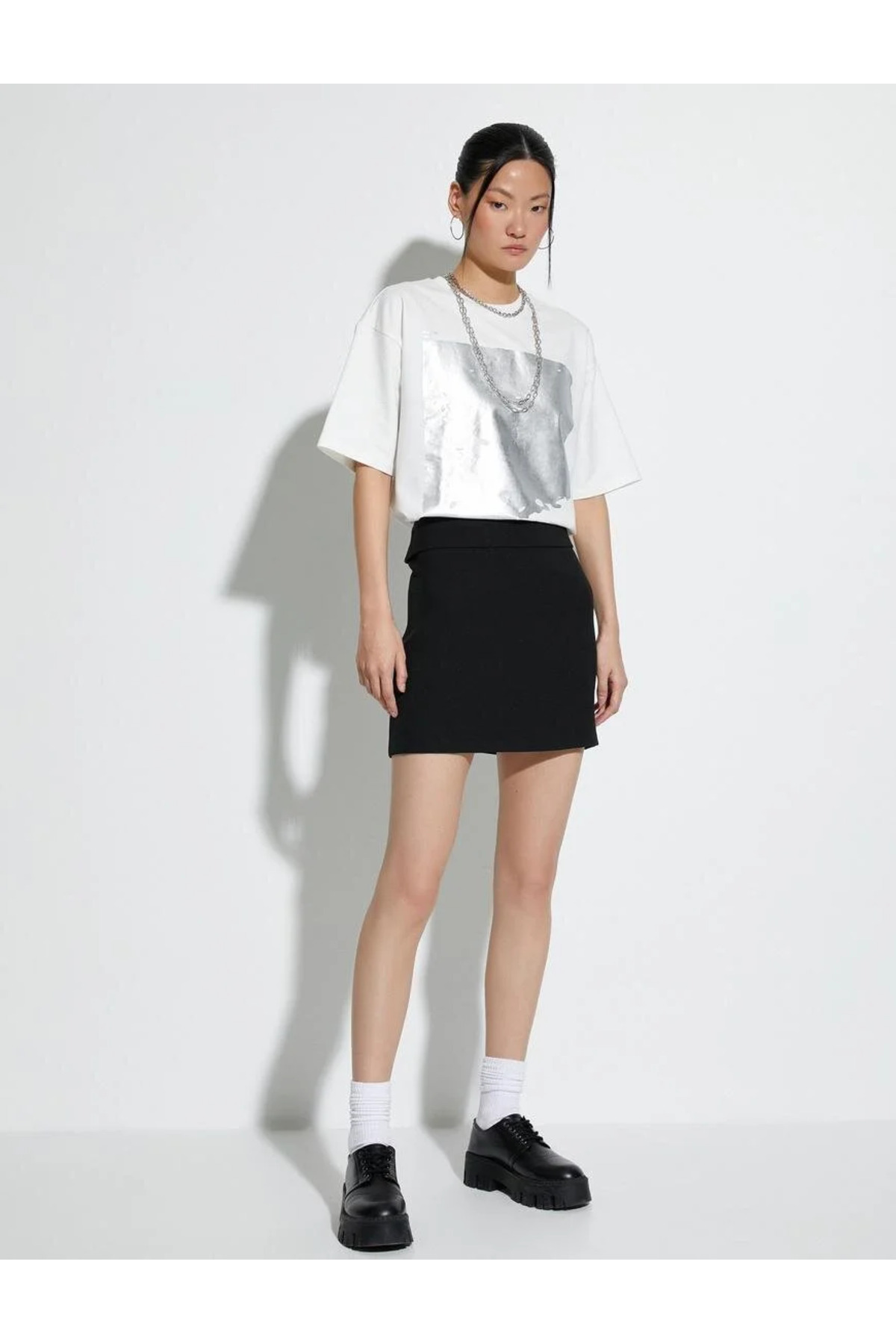 Levně Koton Mini Pencil Skirt Normal Waist
