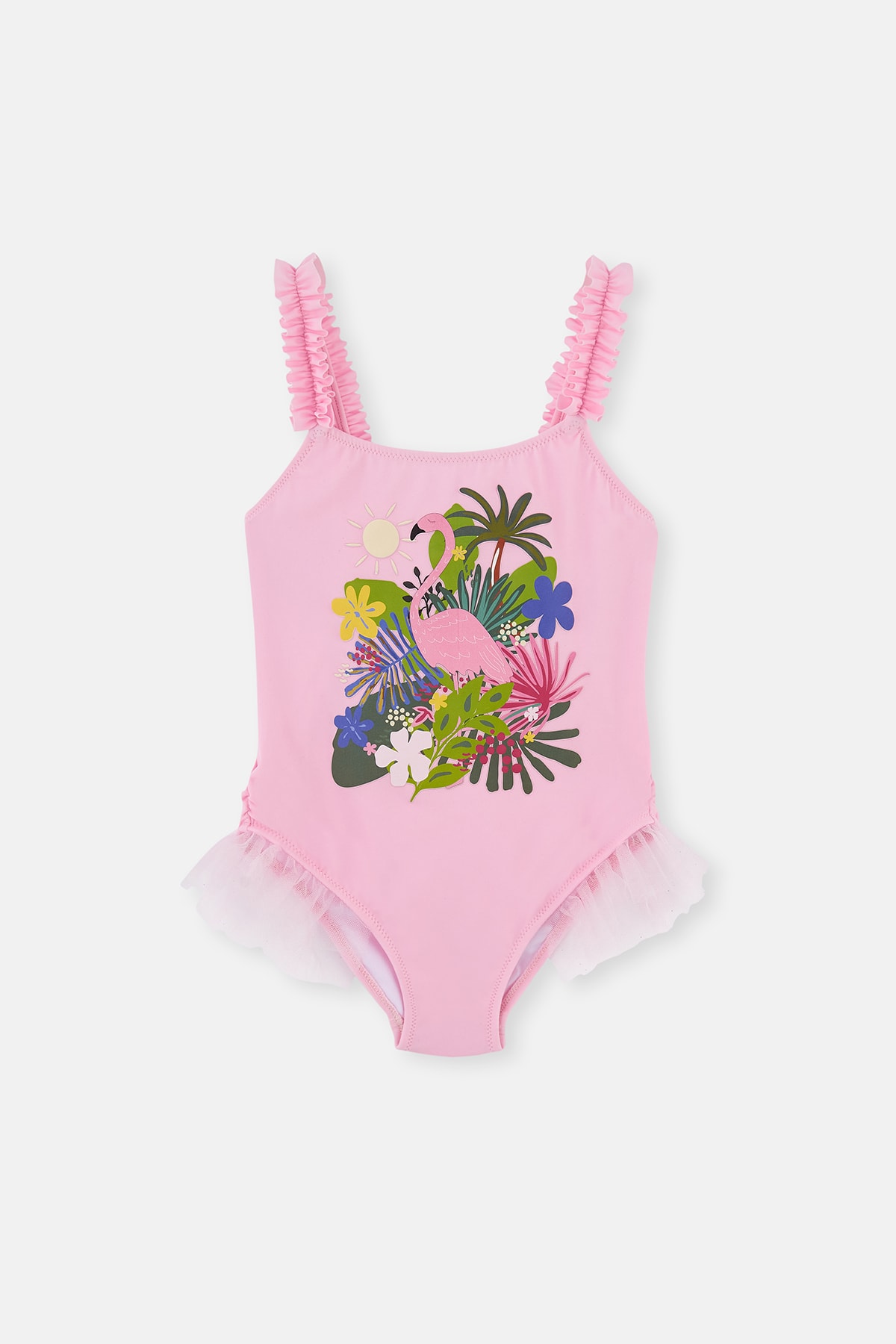 Levně Dagi Pink Flamingo Basque Girl's Swimwear