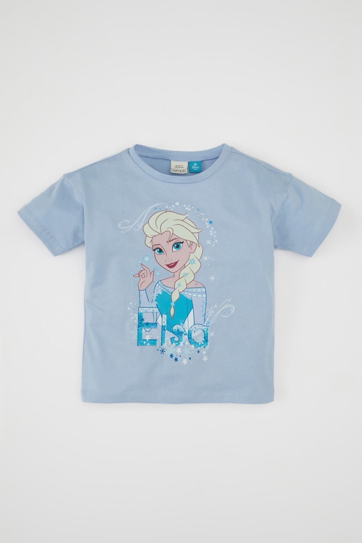 DEFACTO Baby Girl Frozen Crew Neck Short Sleeve T-Shirt