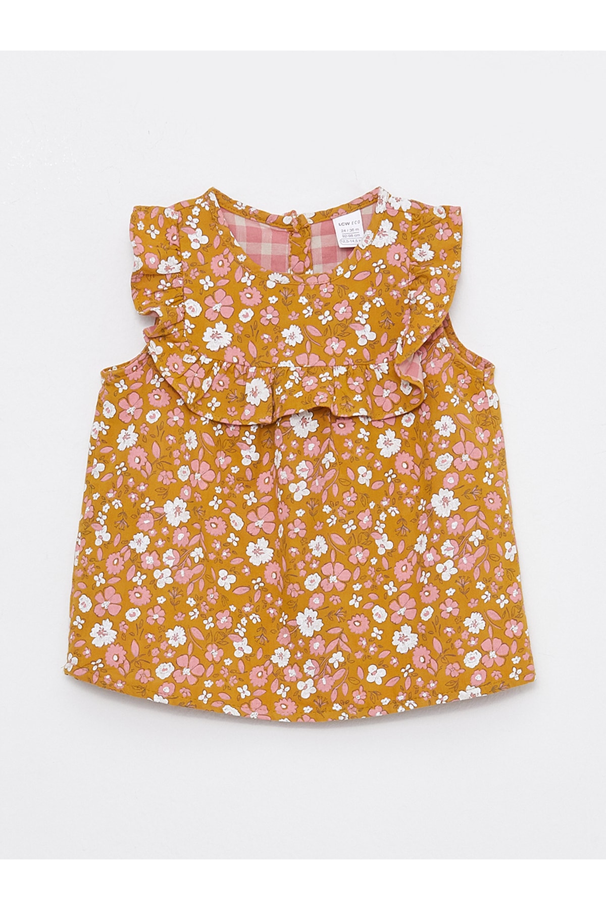LC Waikiki Crew Neck Patterned Blouse for Baby Girl