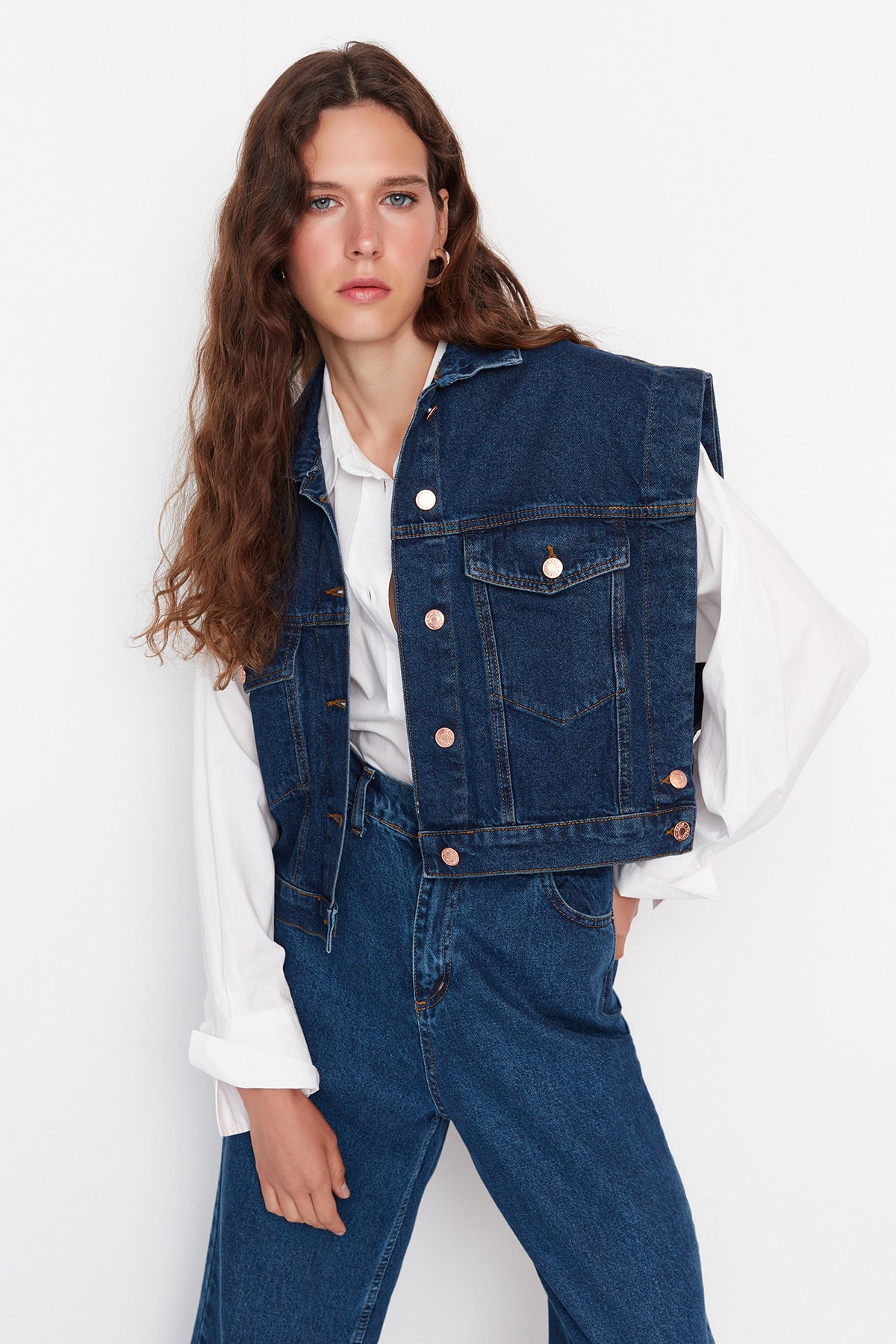 Trendyol Vest - Blue - Basic