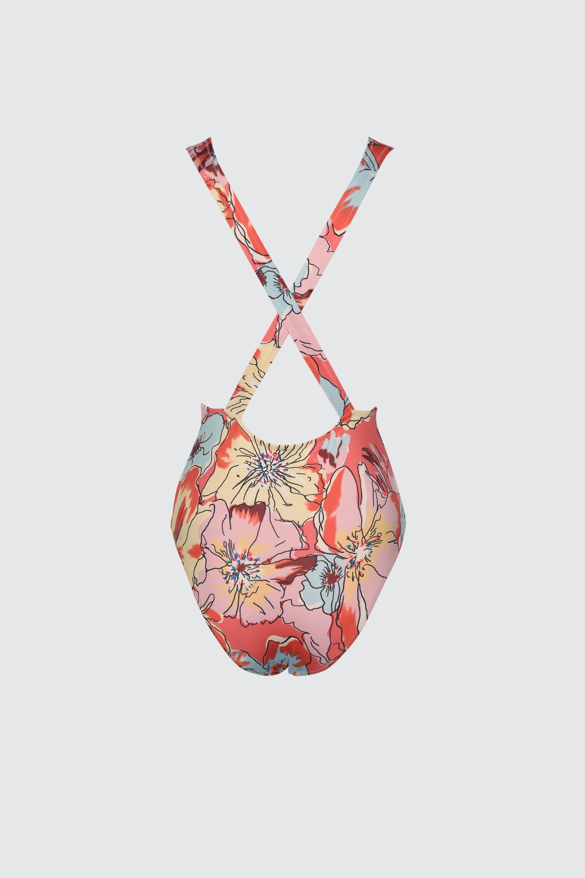 Trendyol Floral modelat Cruise Guler costum de baie