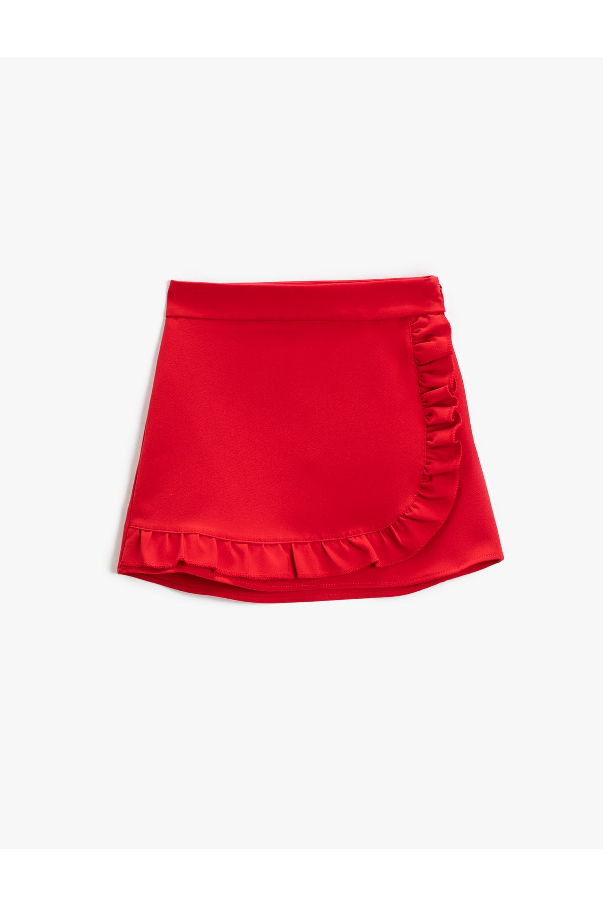 Levně Koton Mini Skirt With Frills, Double Breasted, Zipper Closure