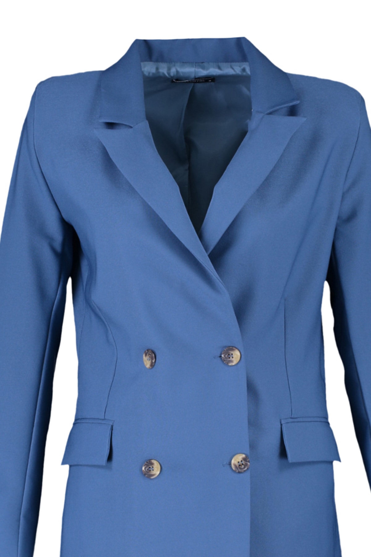 Trendyol Oily Lined Double Breasted Blazer with Closure