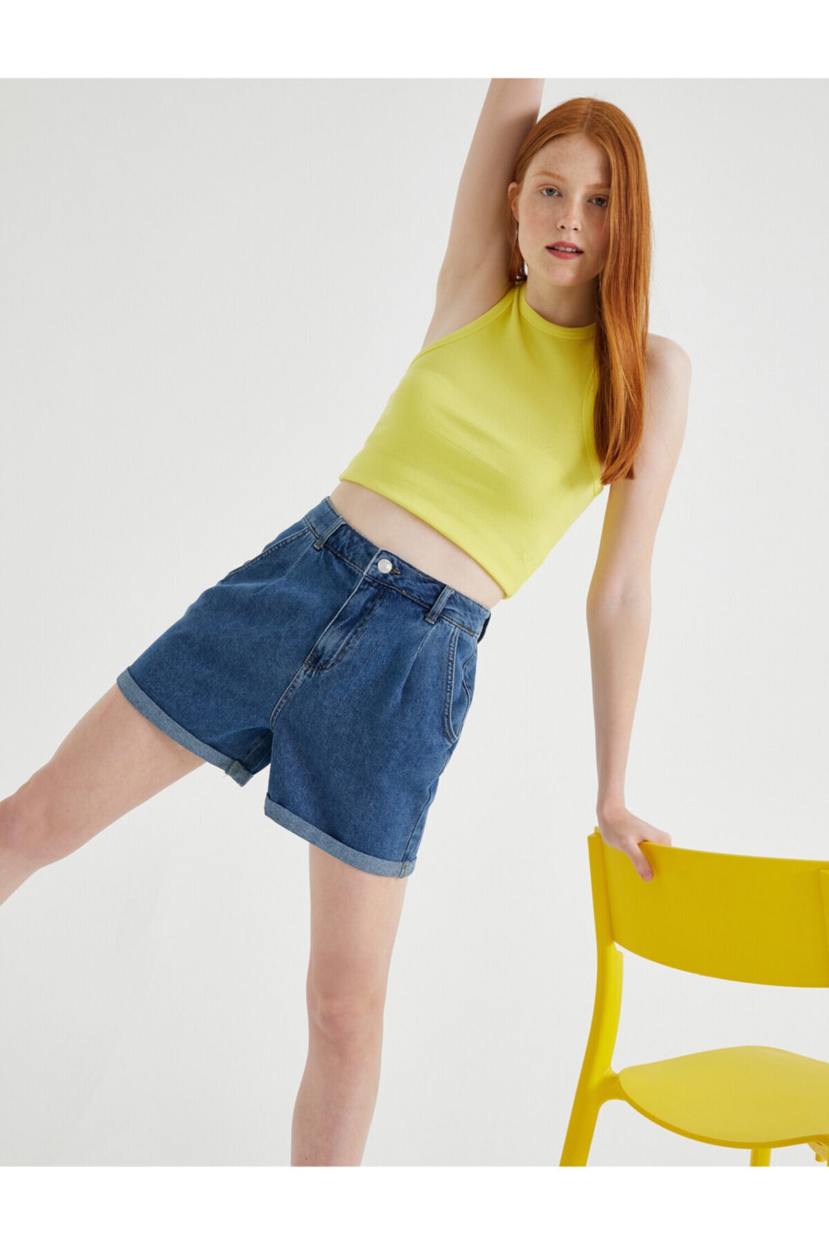 Koton Shorts - Orange - High Waist