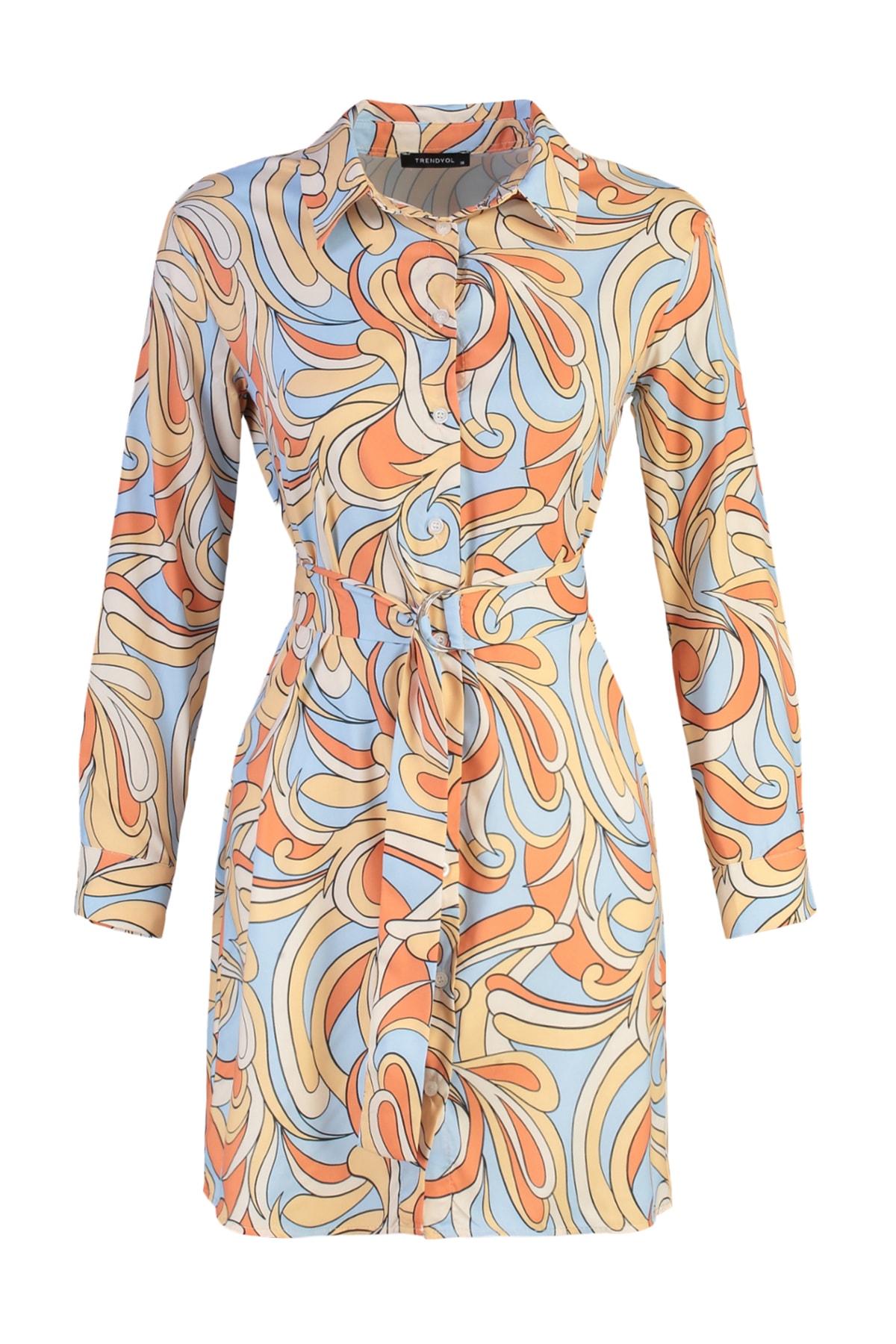 Trendyol Multi Color Shirt Rochie țesută