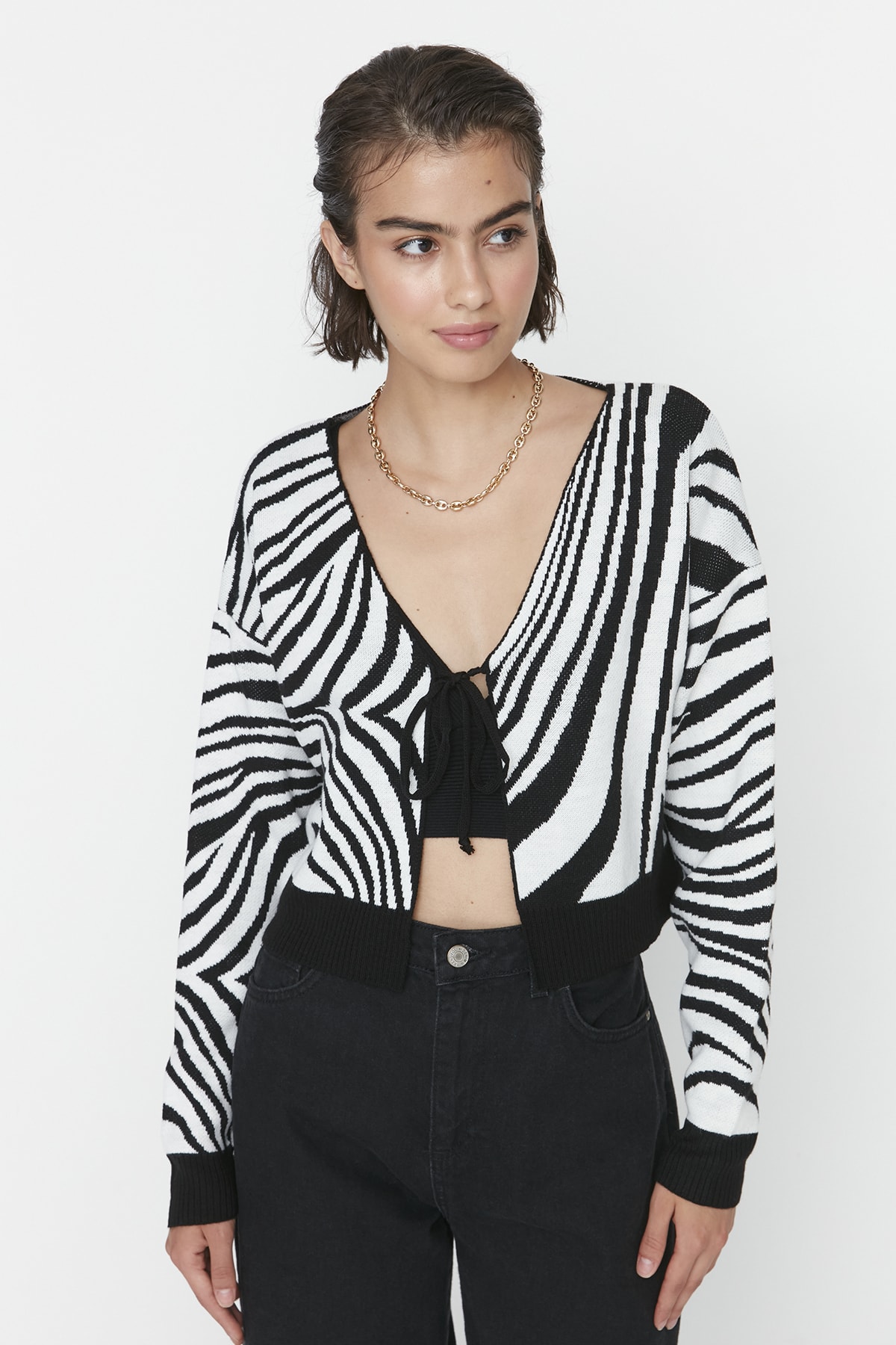 Trendyol Cardigan - Black - Regular fit