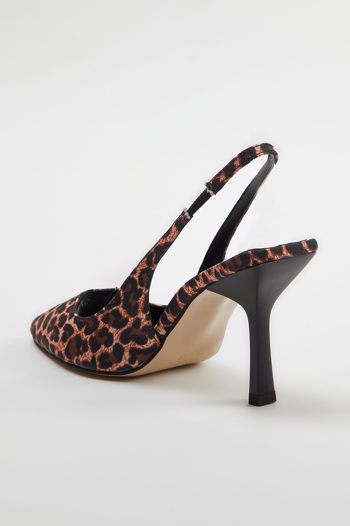 Trendyol Leopard Patterned Pointed Toe Brown Women's High Heel Shoes