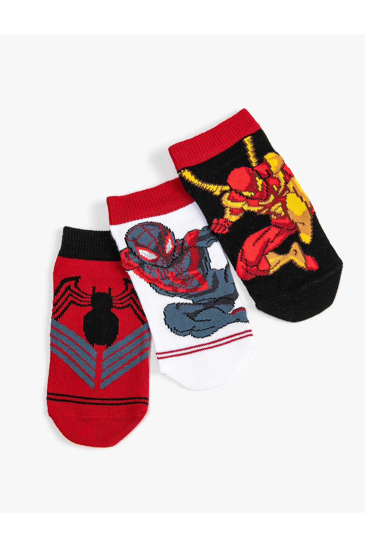 Koton 3 Pack Spiderman Socks Licensed Cotton Blend