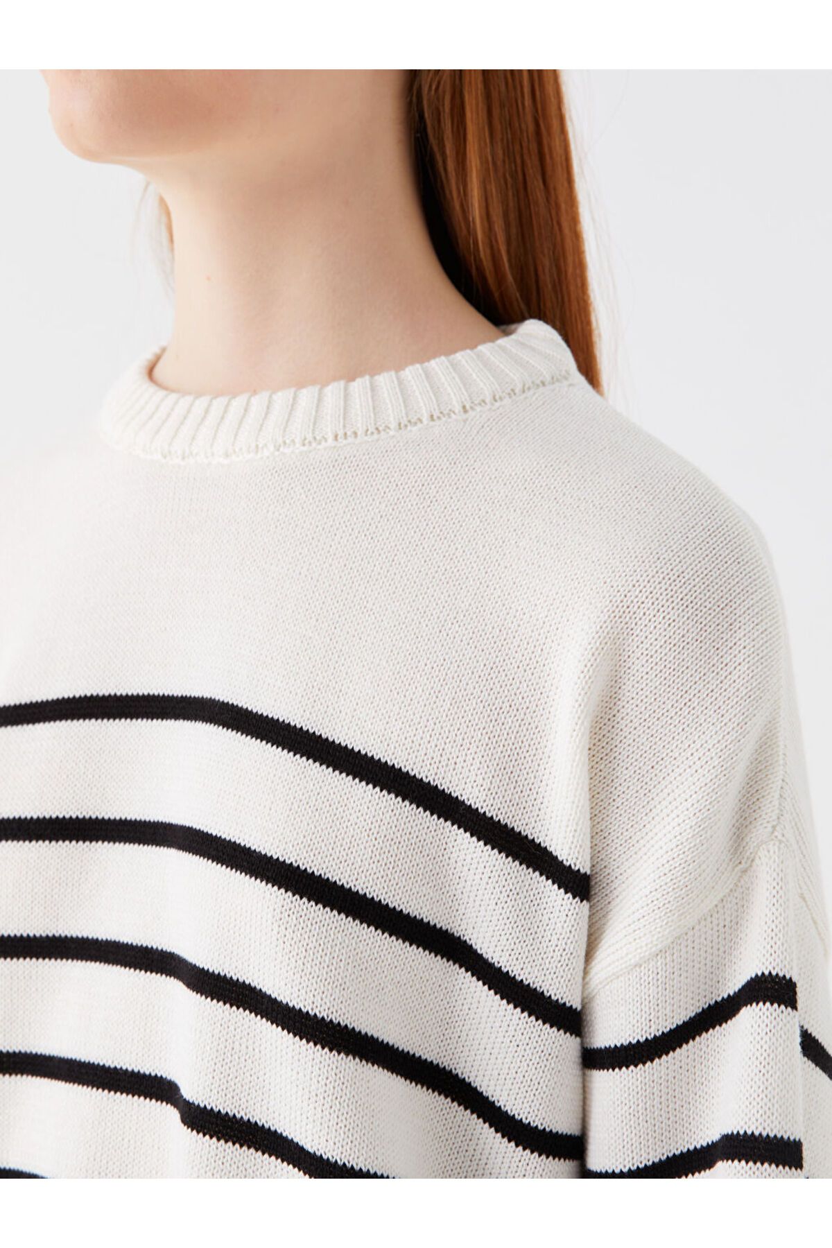 LC Waikiki Crew Neck Striped Long Sleeve Women's Knitwear Sweater