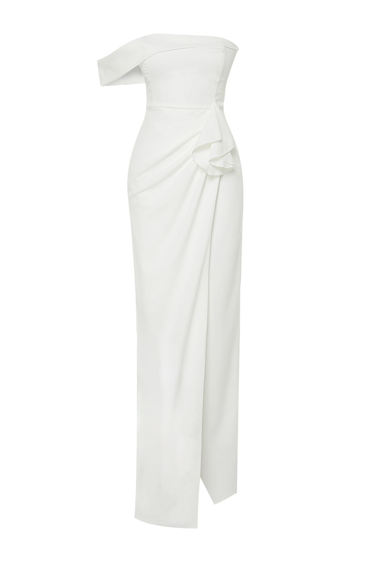 Trendyol White Woven Elegant Evening & Graduation Dress