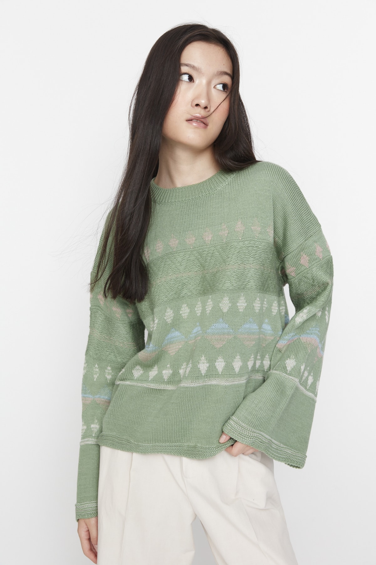 Trendyol Sweater - Khaki - Regular fit