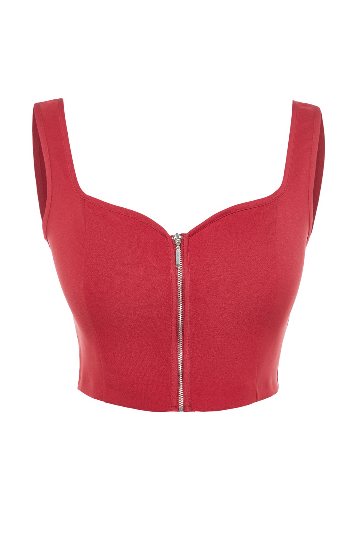 Trendyol Claret Red Crop Woven Blouse