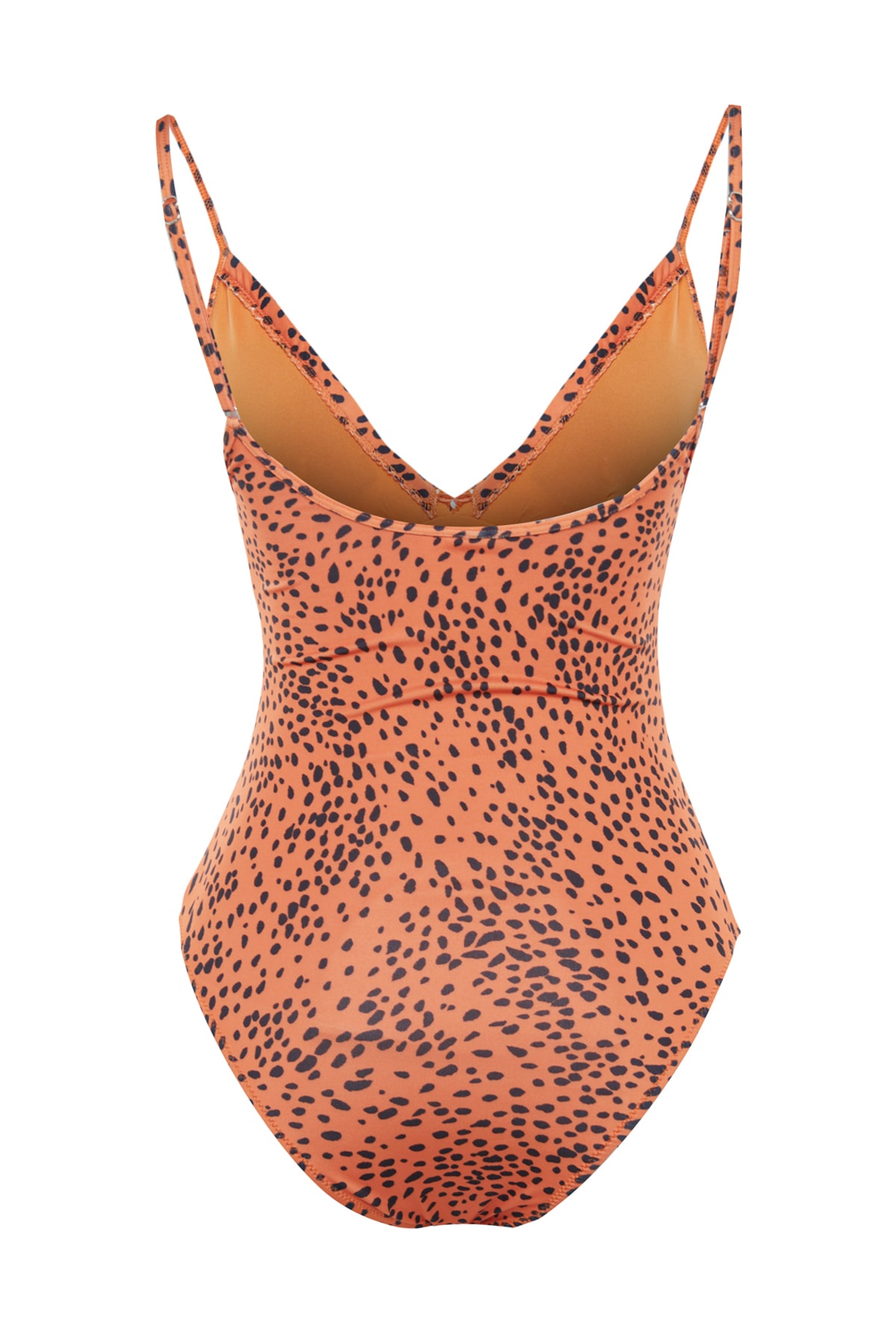 Trendyol Animal Patterned V-neck Swimwear with Tie Regular, Regular Leg