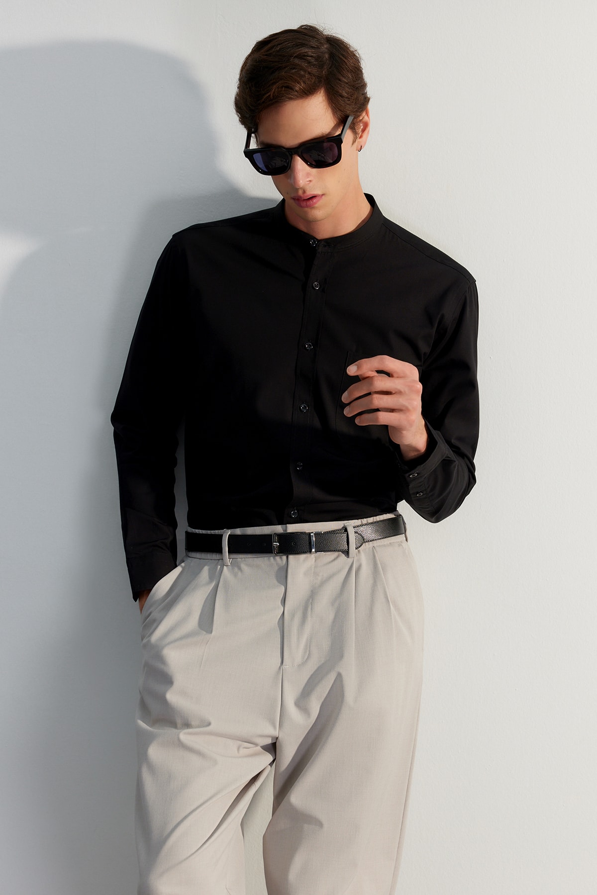Trendyol Black Men's Regular Fit Limited Edition Shirt.