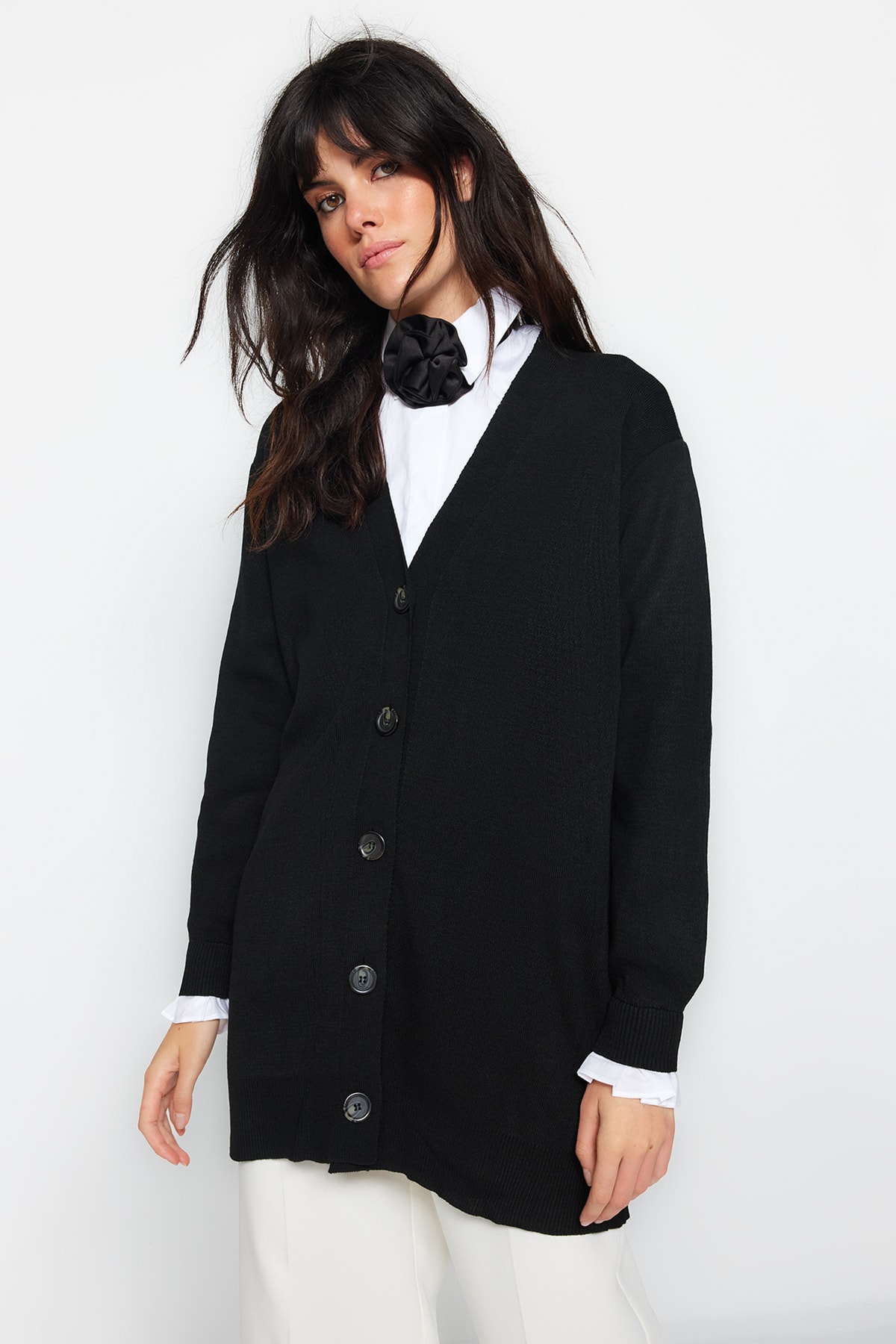 Trendyol Cardigan - Black - Regular fit