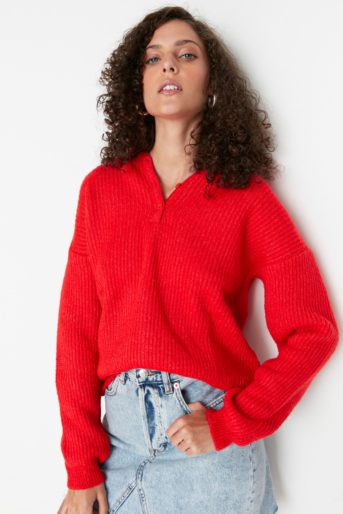 Trendyol Sweater - Rot - Regular fit