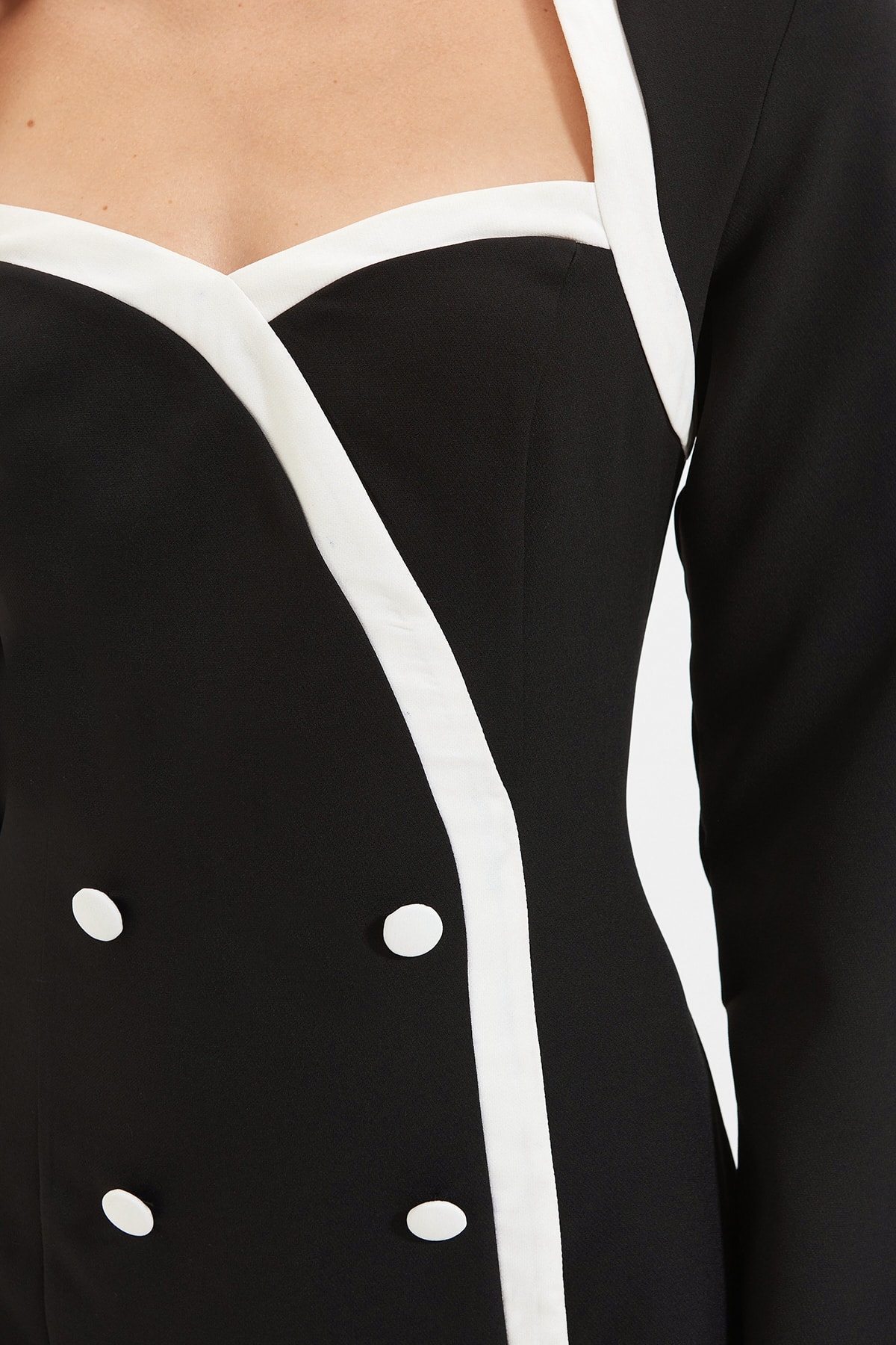 Trendyol Black Button detaliate Rochie