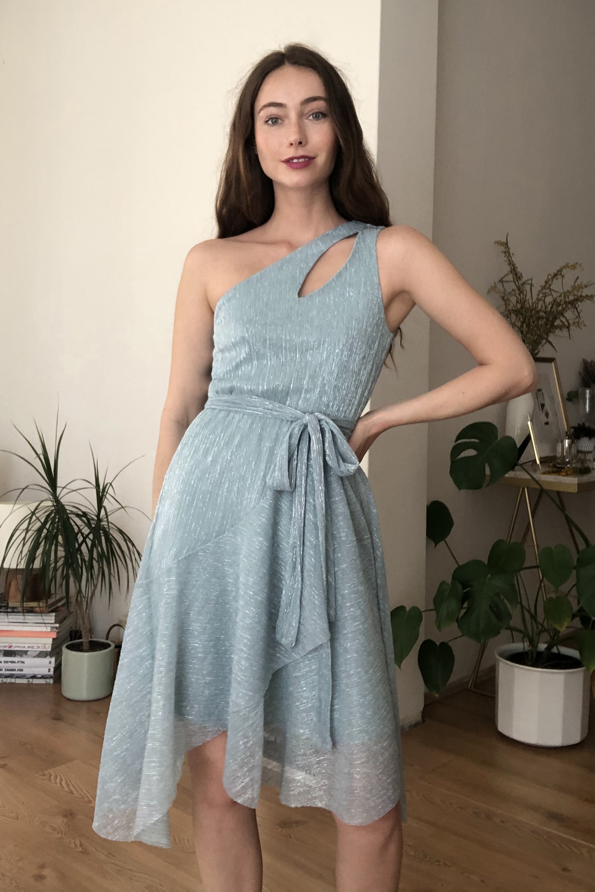 Trendyol Blue Collar Detailed Dress