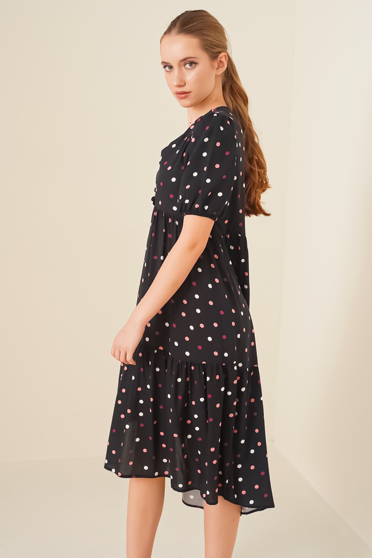 Rochie cu decolteu in V Bigdart 1976 - Negru