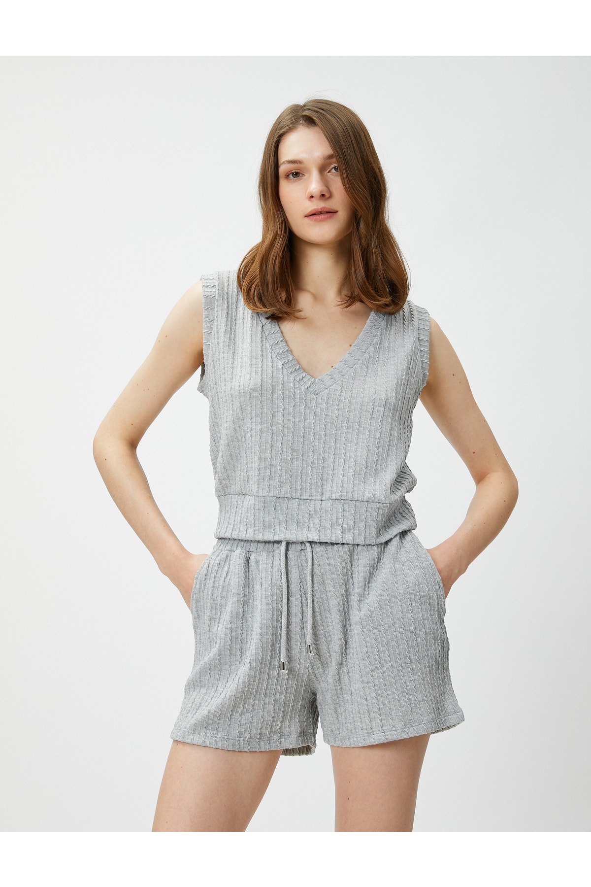 Koton Shorts - Gray - Normal Waist