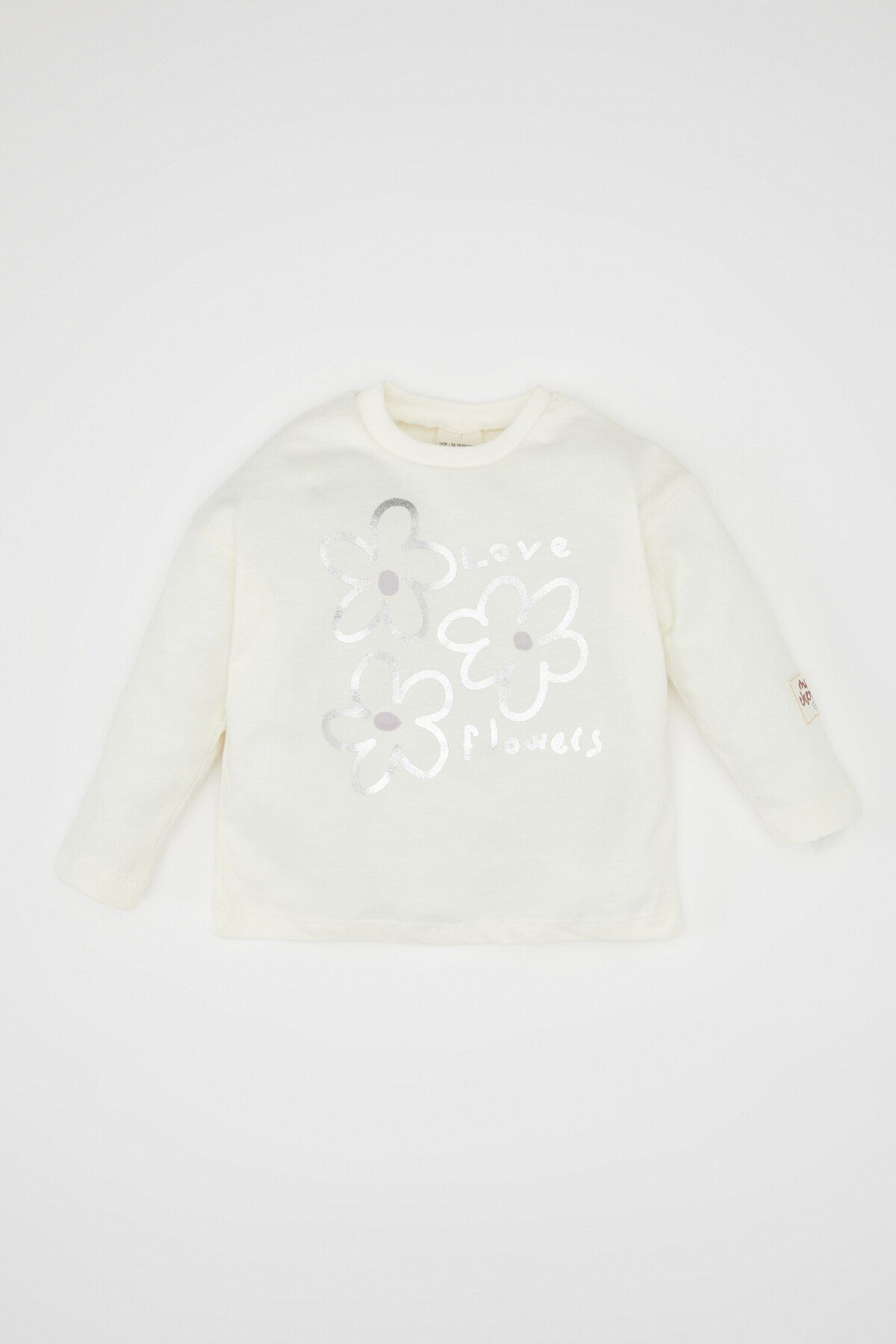 DEFACTO Baby Girl Crew Neck Floral Long Sleeve T-Shirt