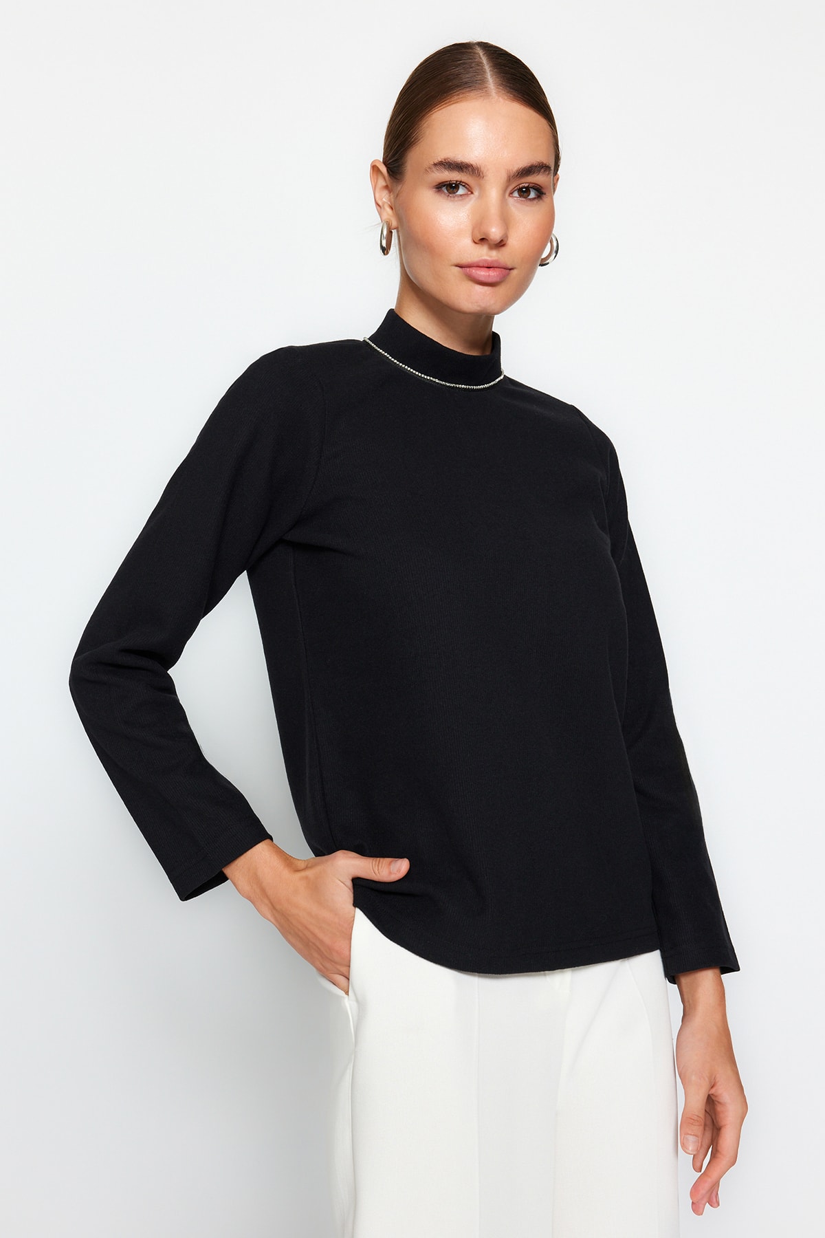 Trendyol Blouse - Black - Regular fit