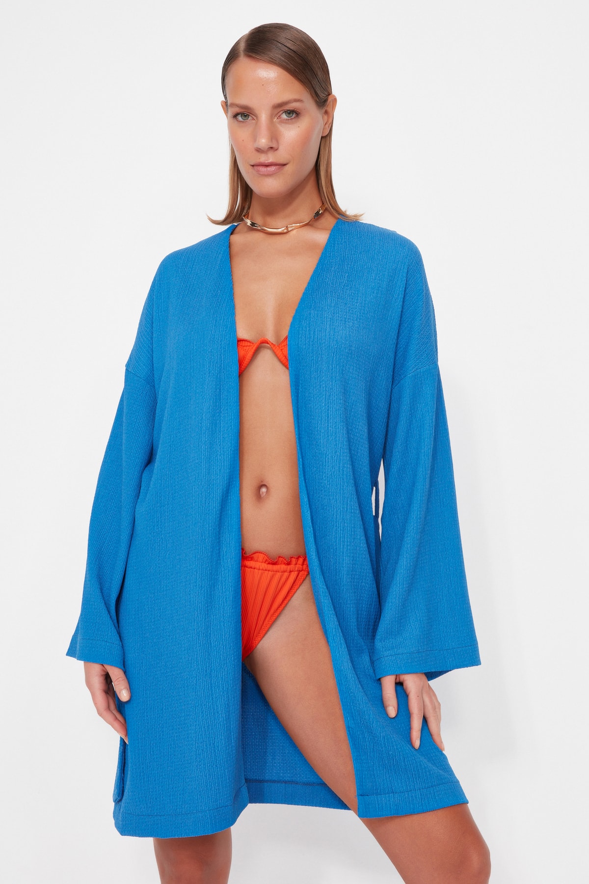 Trendyol Kimono & Caftan - Blue - Regular fit