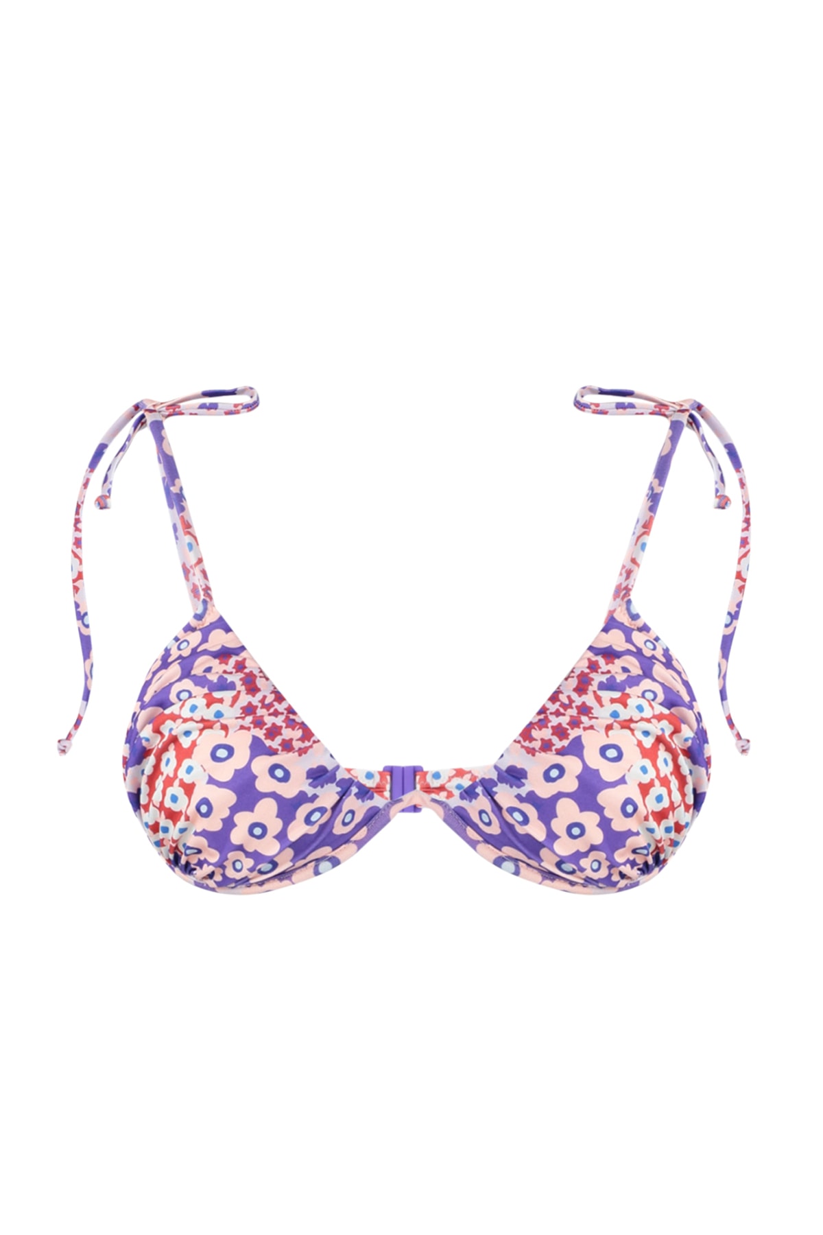 Trendyol Floral Patterned Inverted V Underwire Bikini Top