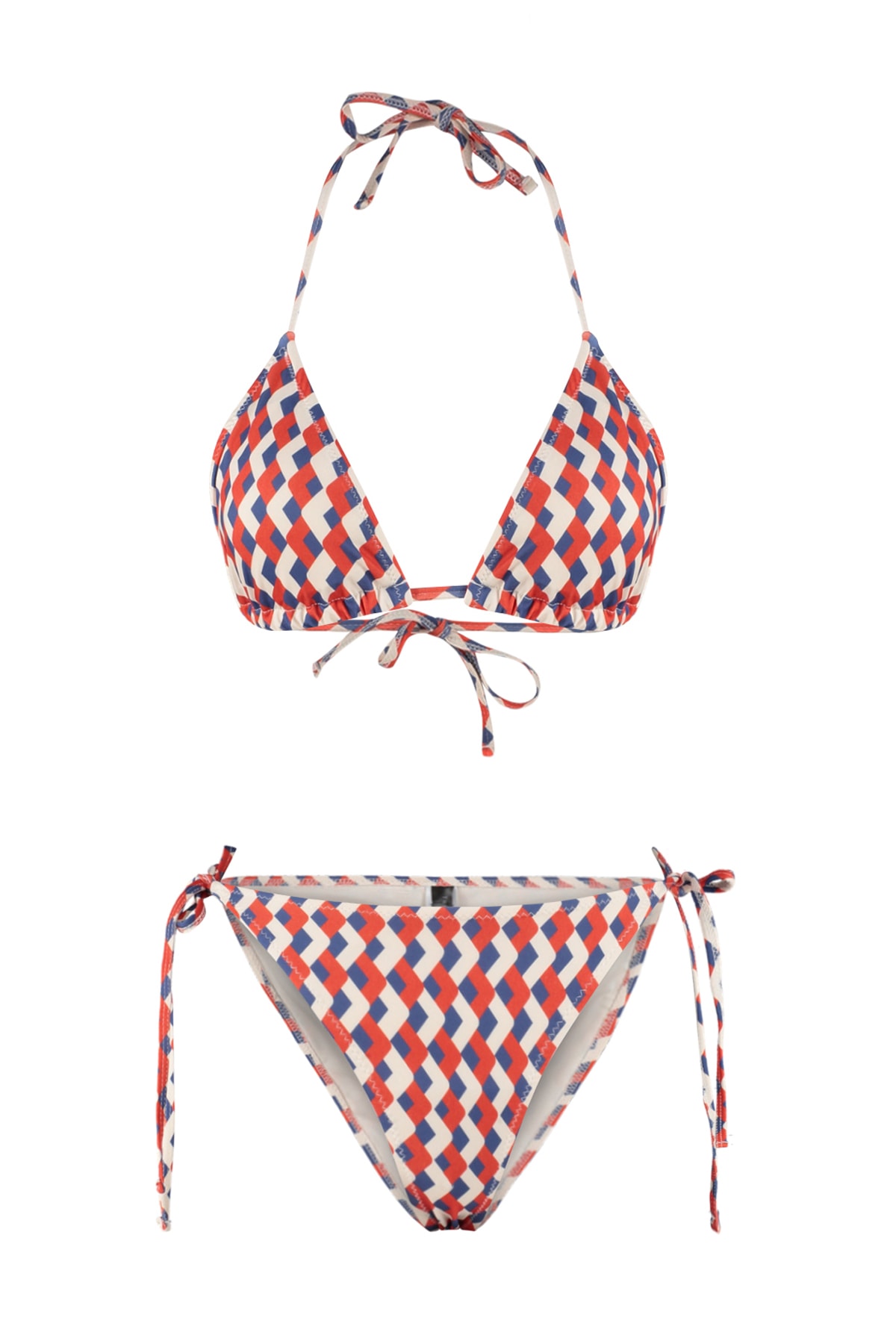 Trendyol geometric model triunghi cravată set regulat de bikini