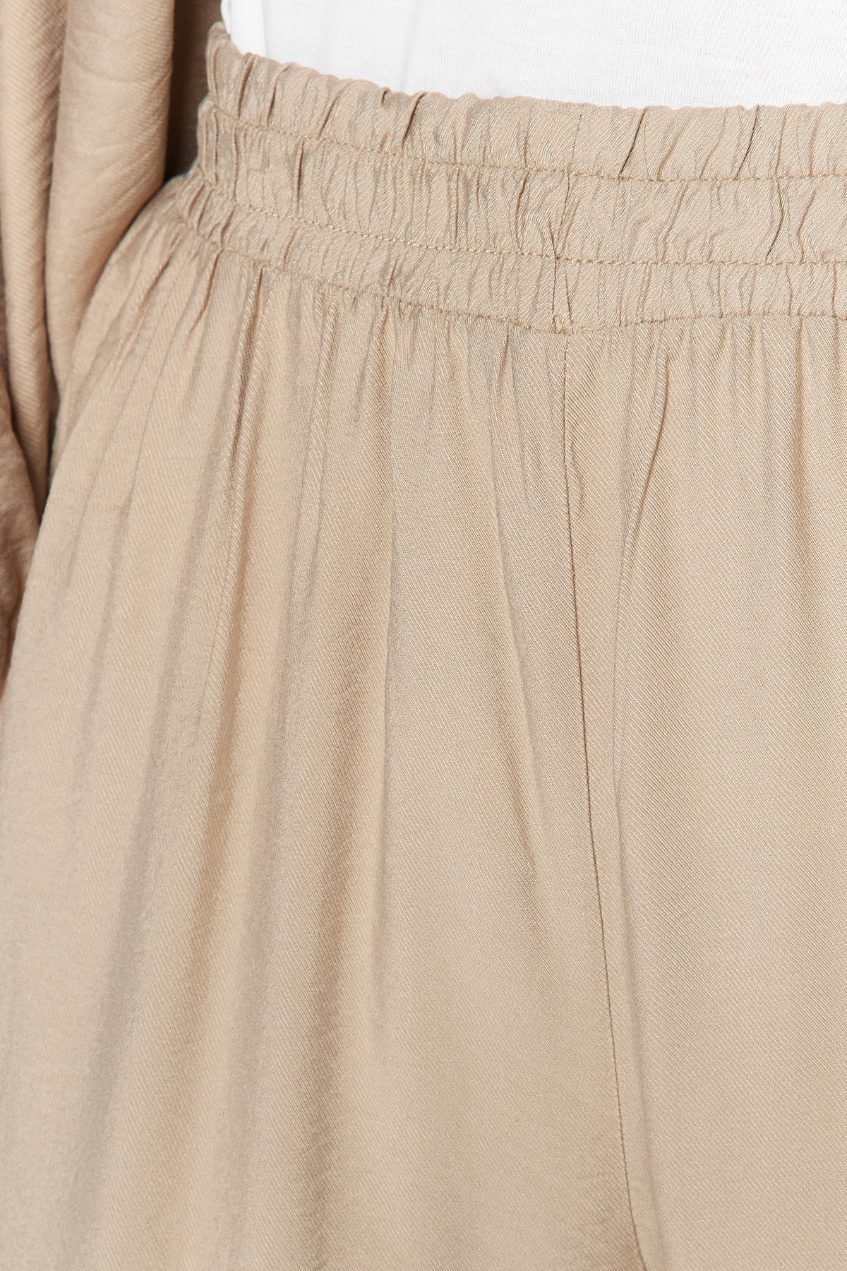Trendyol Camel Linen Look Shirt-Pants Woven Suit
