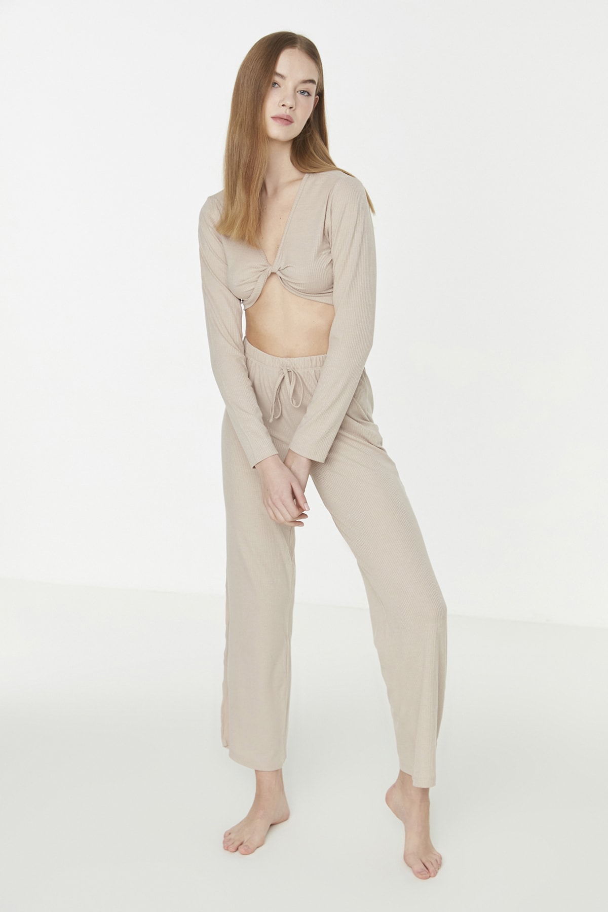 Trendyol Two-Piece Set - Beige - Regular fit