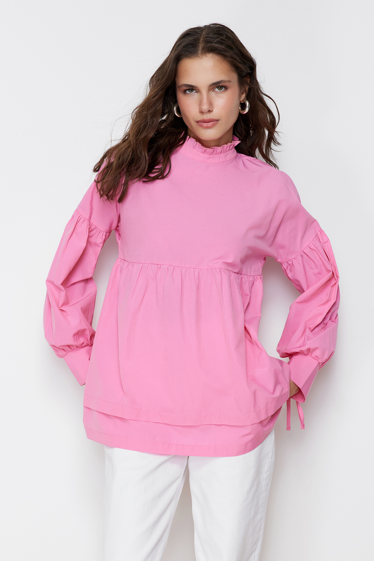 Trendyol Pink Comfortable Fit Woven Tunic