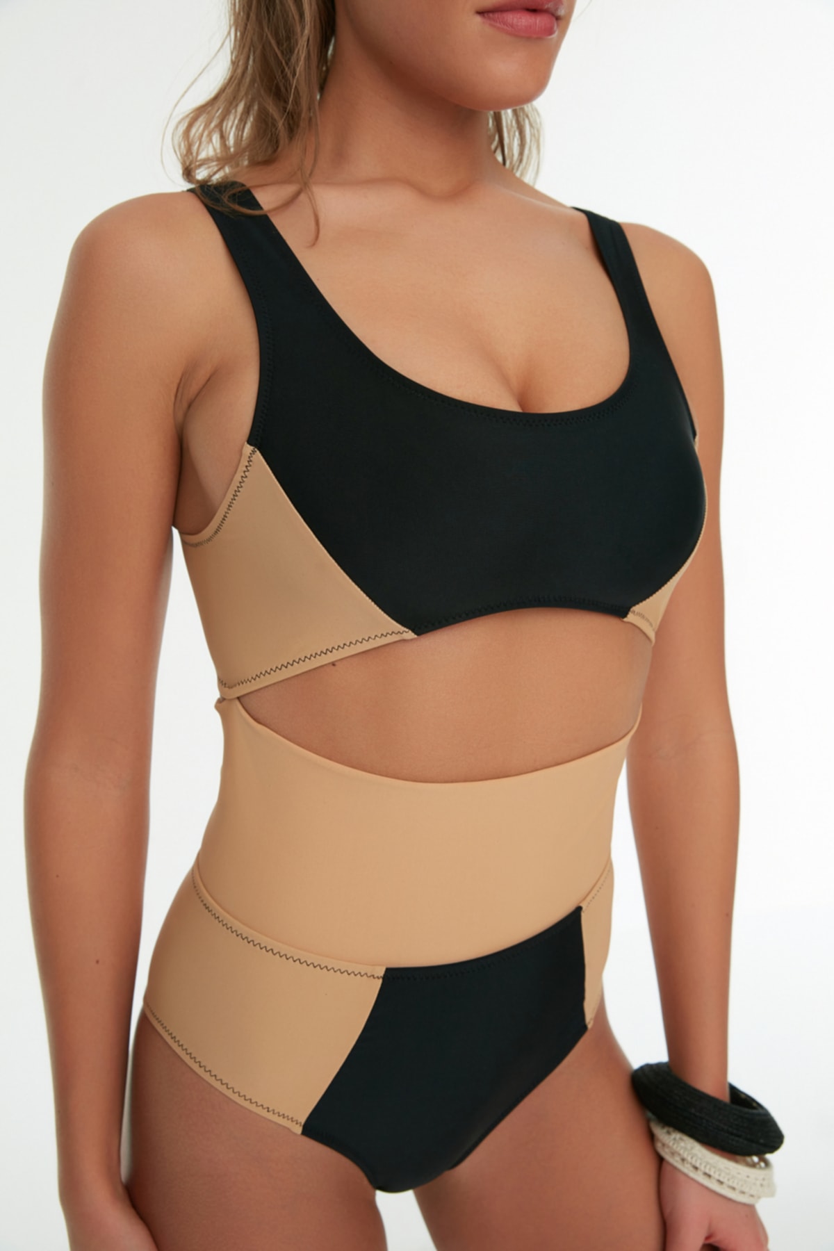 Costum baie de dama, Trendyol Color block