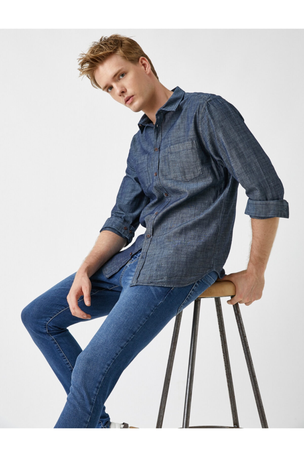Koton Shirt - Dunkelblau - Regular fit
